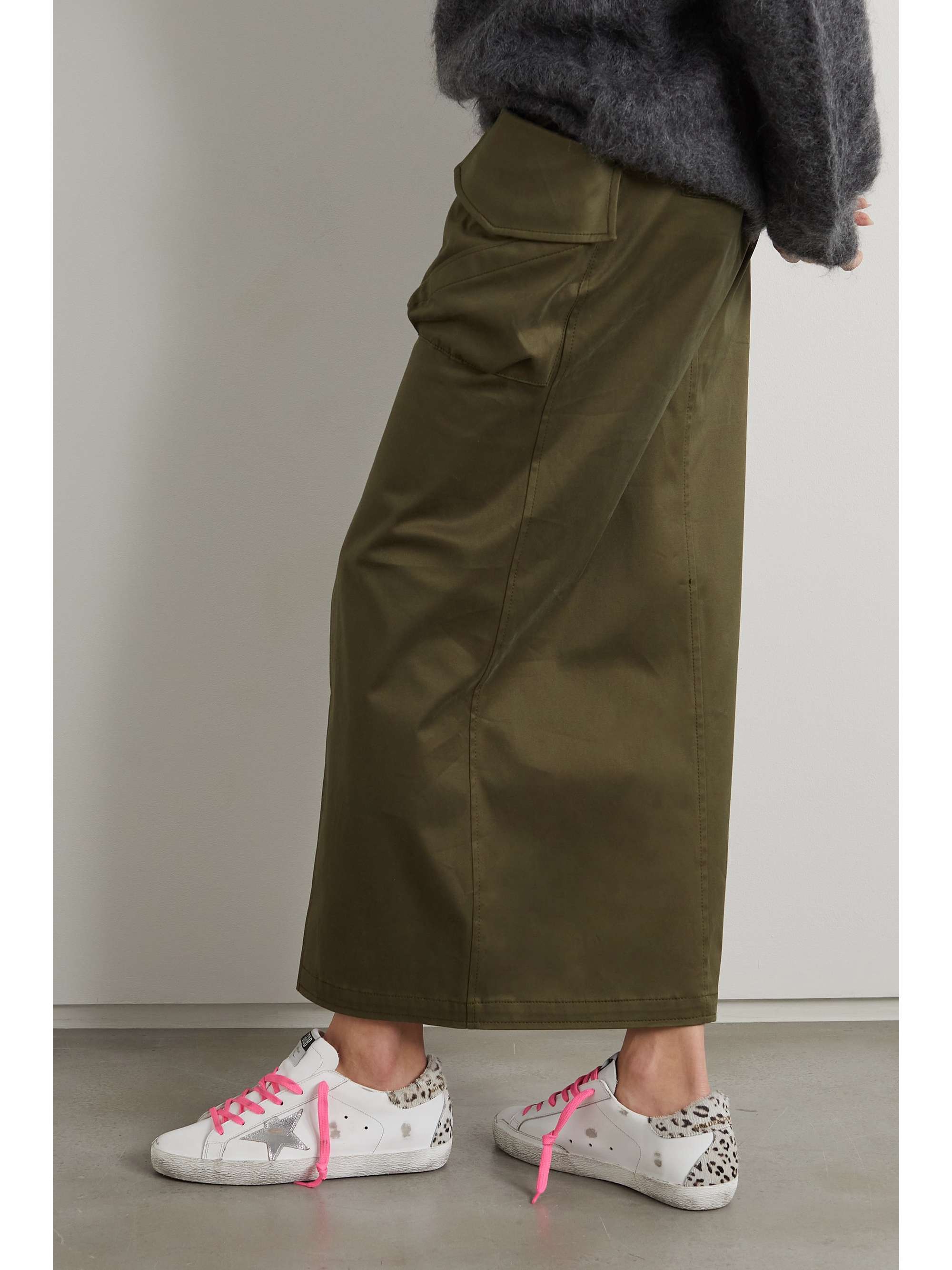 GOLDEN GOOSE Superstar faux pearl-embellished distressed leather sneakers