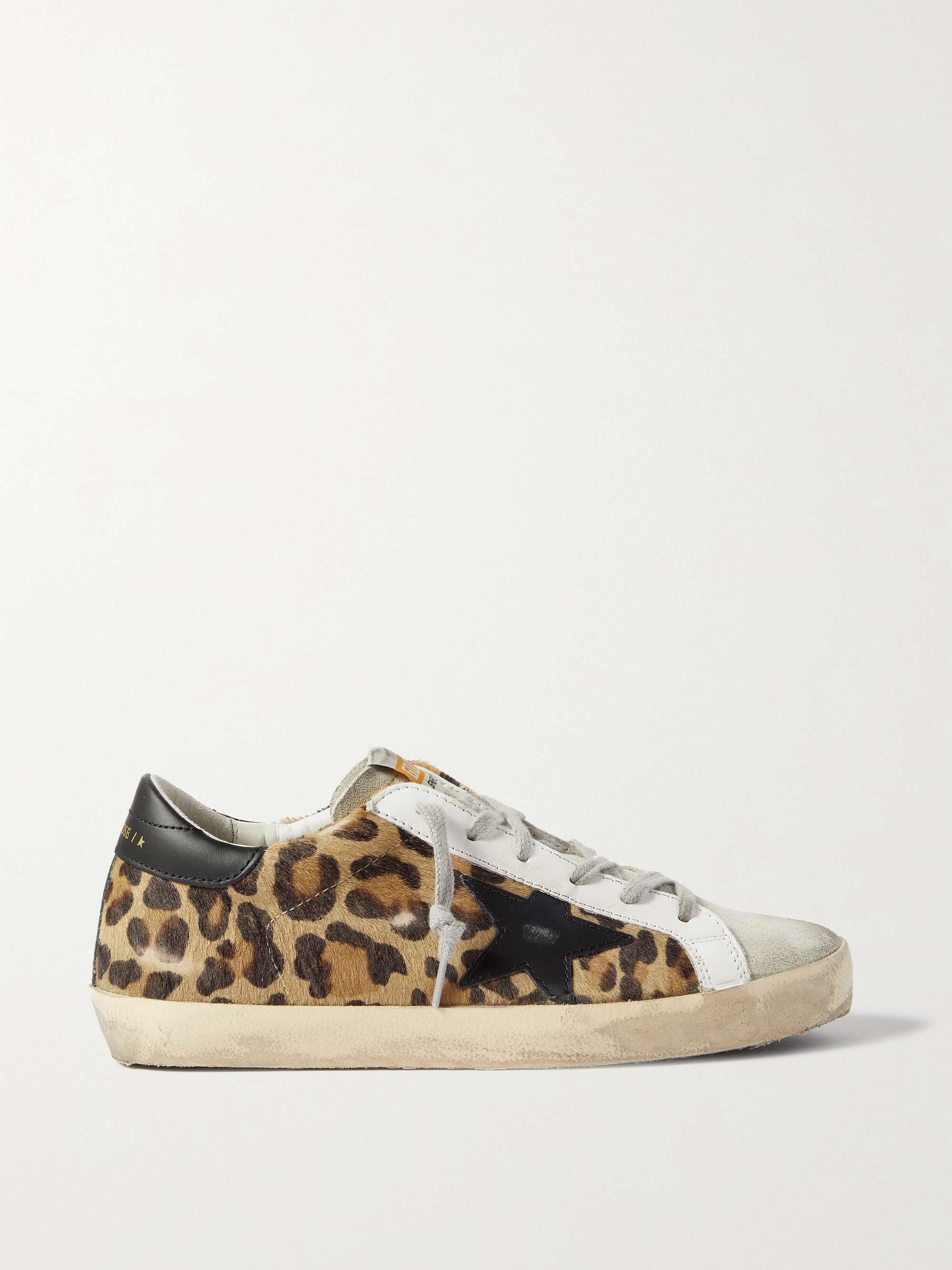 Leopard print Superstar leopard-print calf hair, leather and suede sneakers | GOLDEN GOOSE | NET-A-PORTER