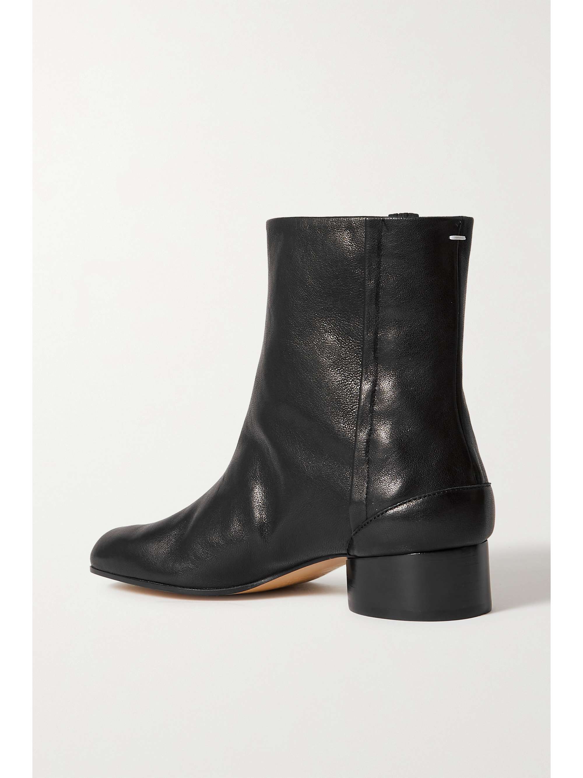 Black Tabi split toe leather ankle 
