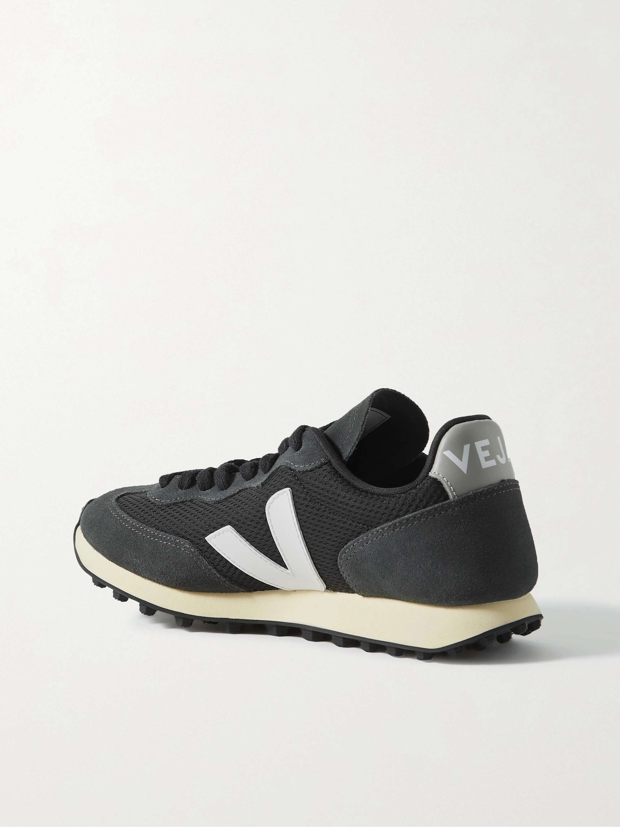 VEJA Rio Branco leather-trimmed suede and mesh sneakers