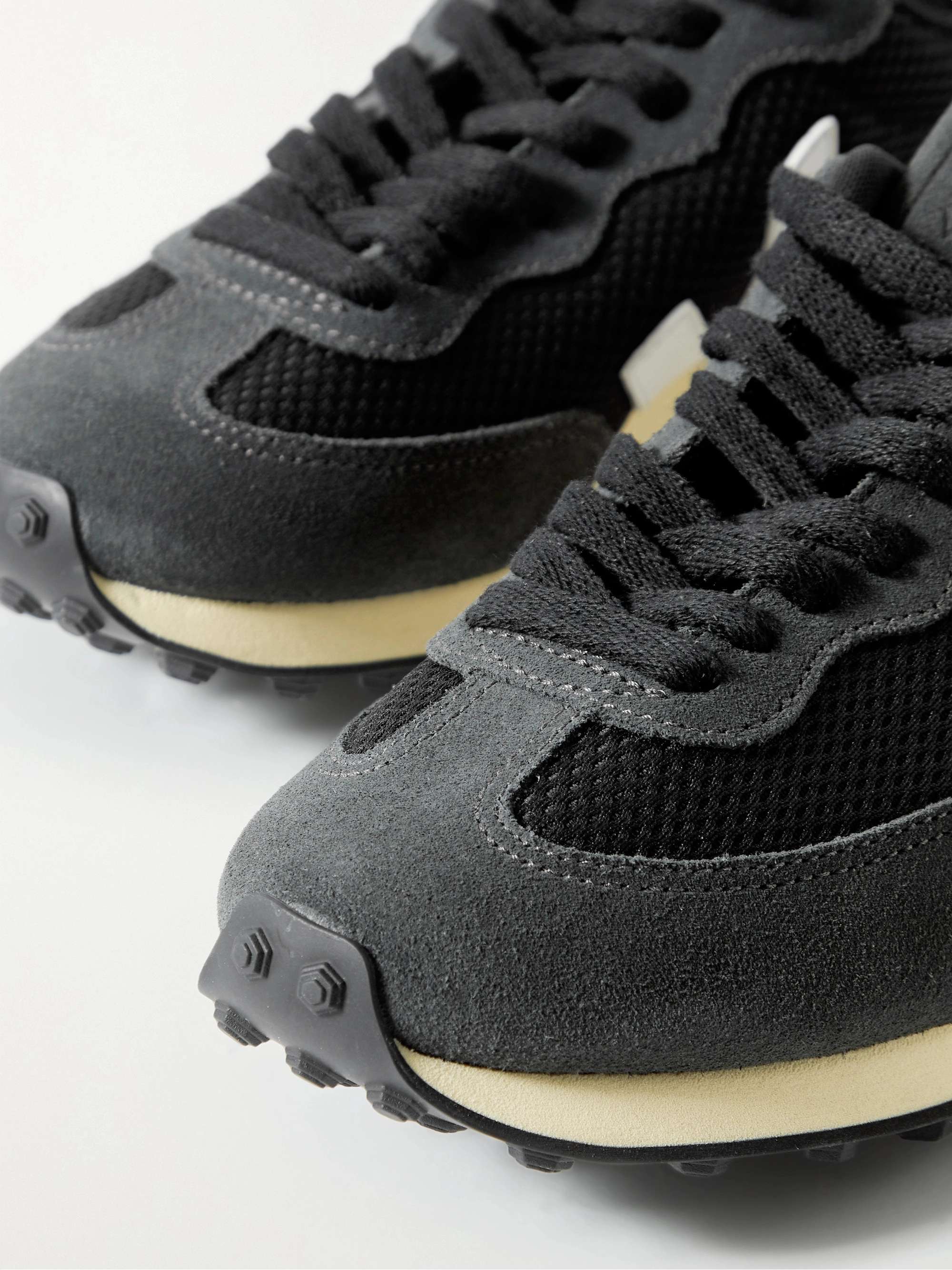 VEJA Rio Branco leather-trimmed suede and mesh sneakers