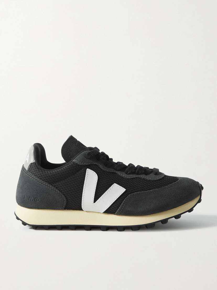 Veja Rio Branco Leather-trimmed Suede And Mesh Sneakers