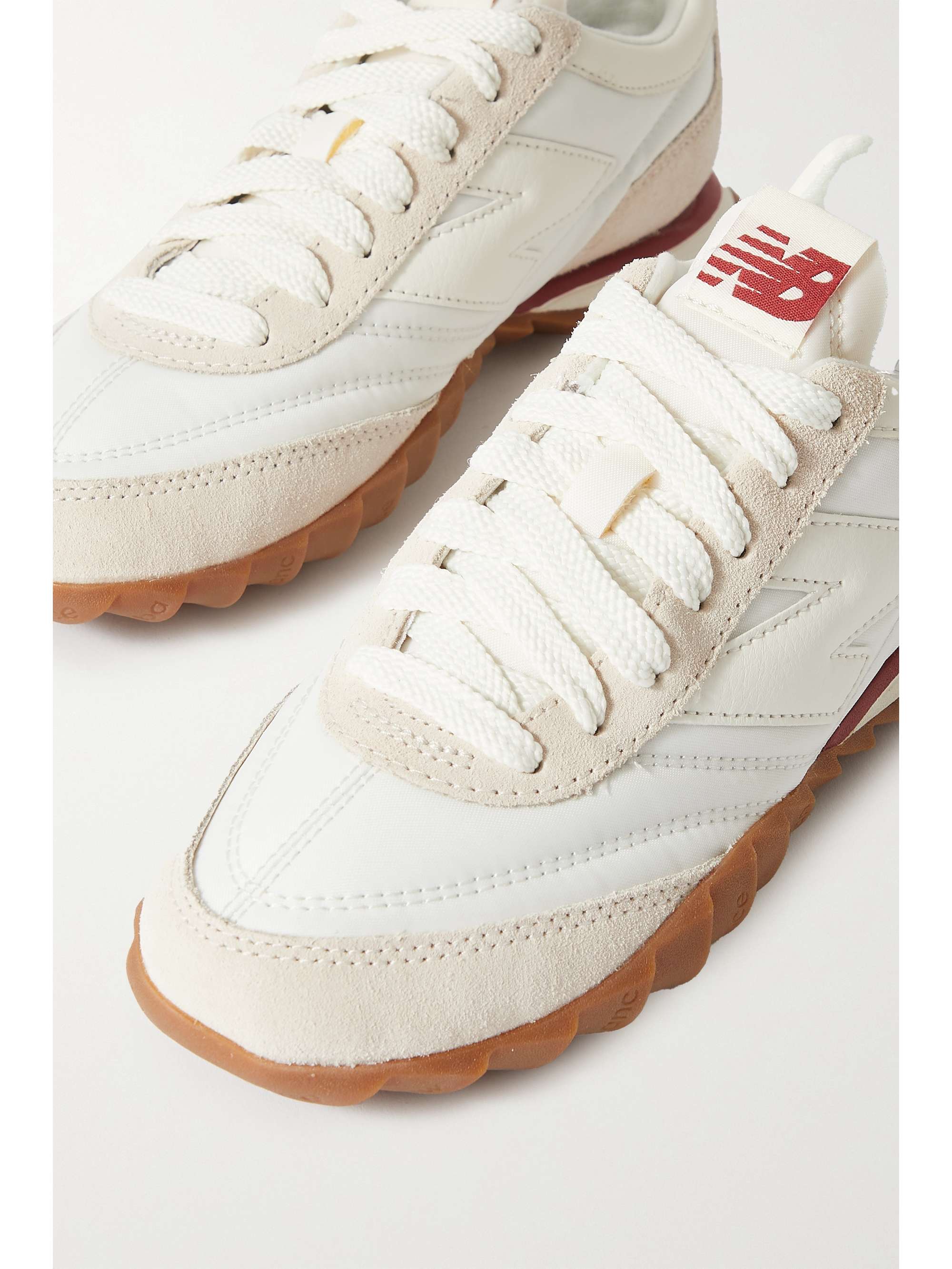 NEW BALANCE RC 30 canvas, brushed-suede and leather sneakers