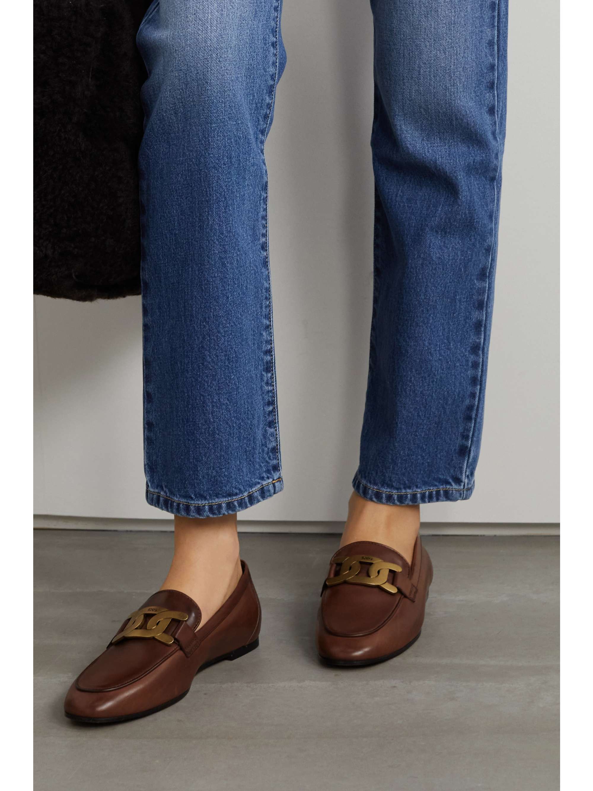 tod's kate leather loafers