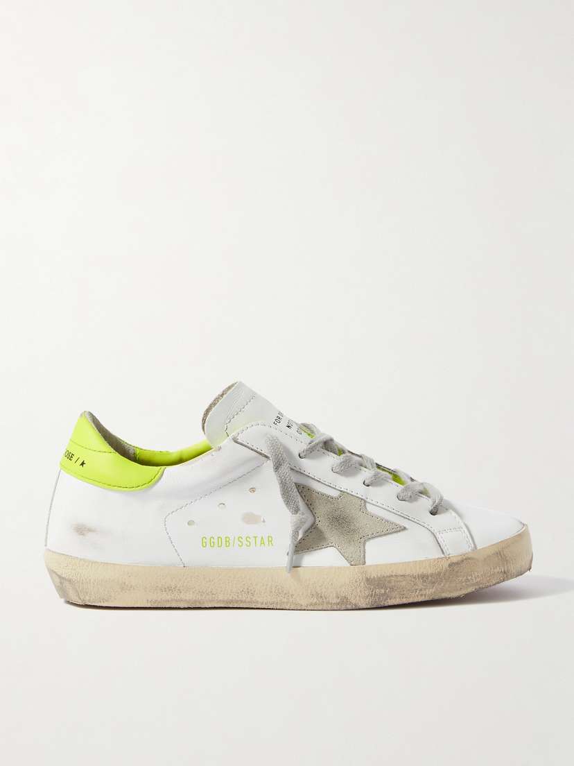 Golden Goose Superstar Distressed Leather Sneakers