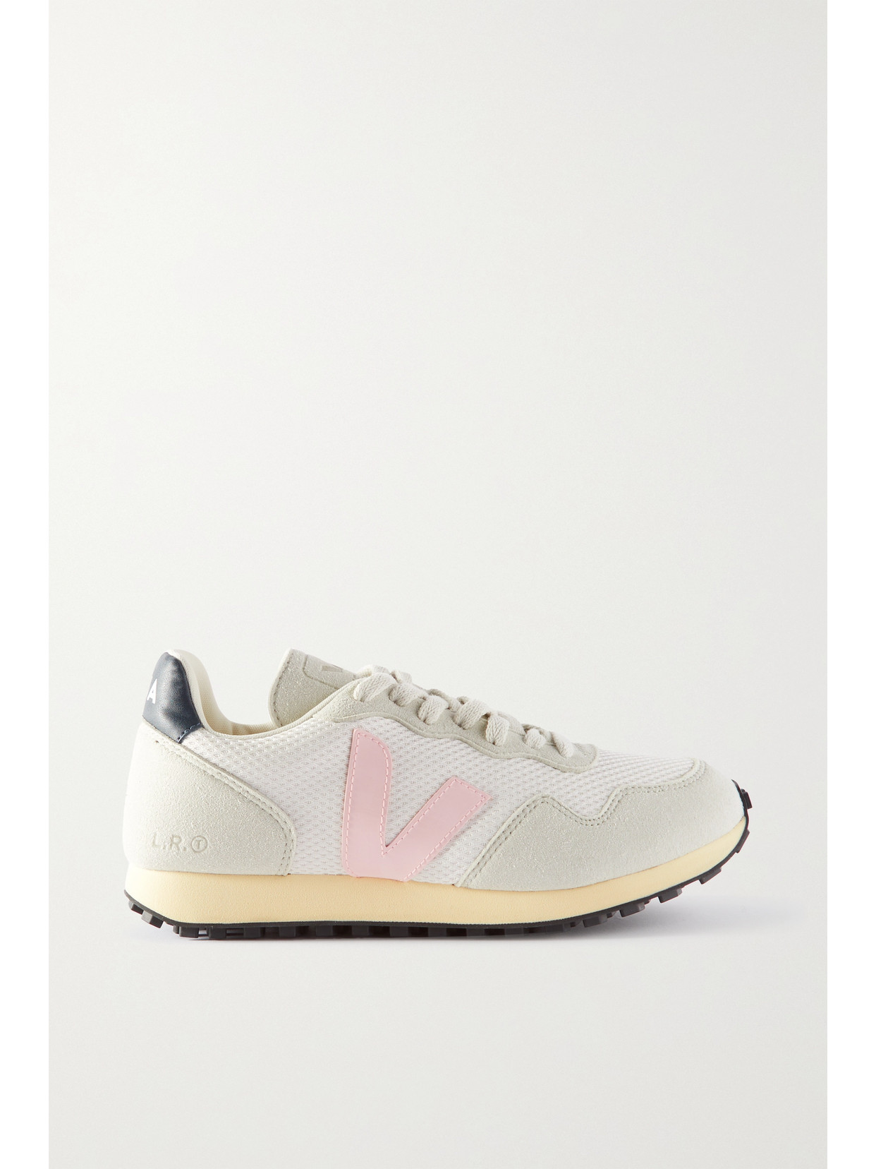 VEJA SDU RUBBER-TRIMMED VEGAN SUEDE AND RECYCLED MESH SNEAKERS