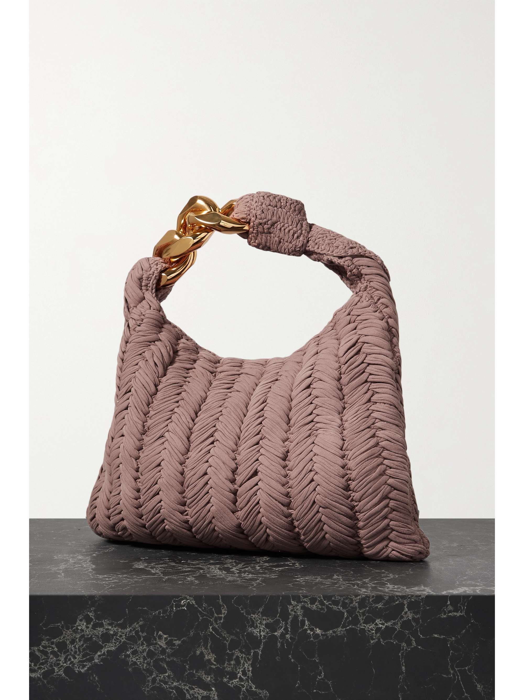 JW ANDERSON Chainembellished crocheted cotton shoulder bag NETAPORTER