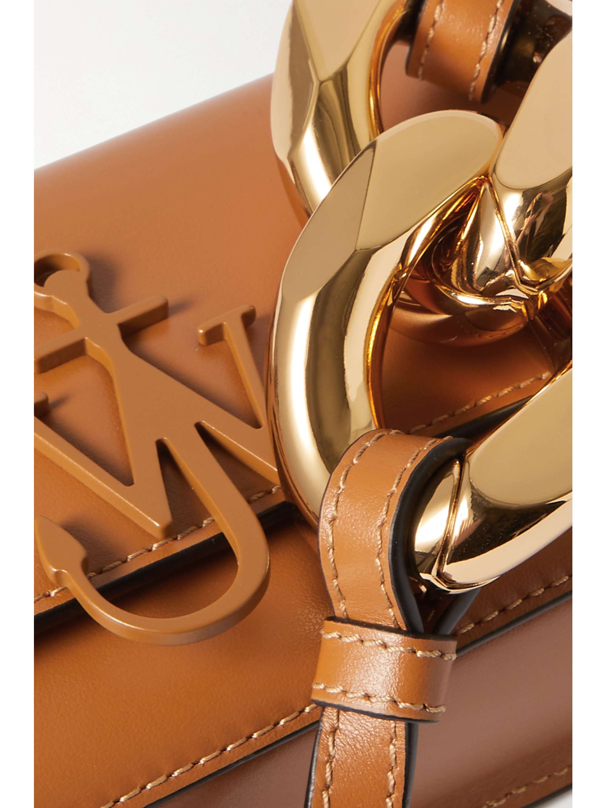 JW ANDERSON Anchor metallic leather shoulder bag