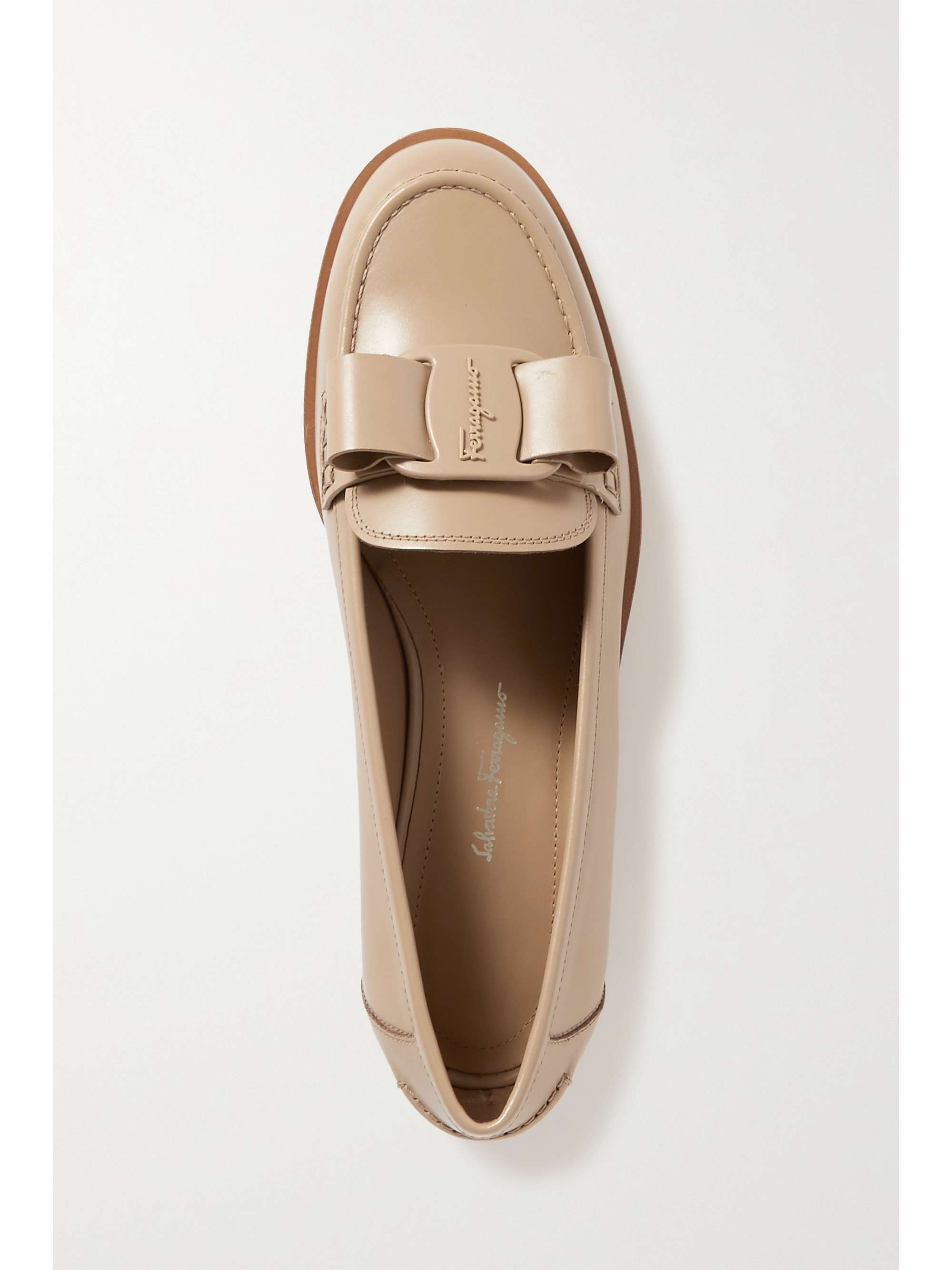 FERRAGAMO Vivaldo bow-detailed leather loafers
