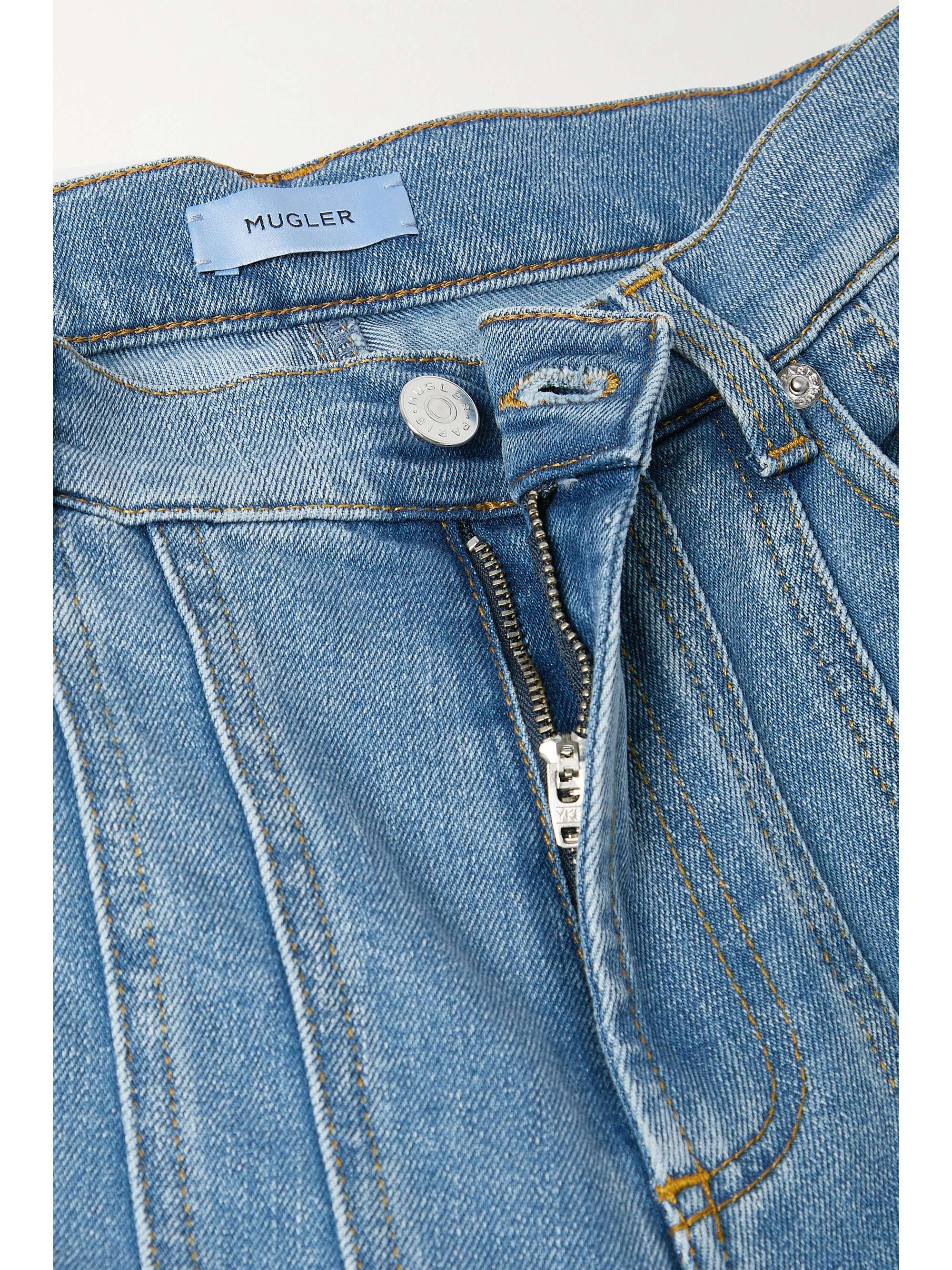 Blue Mid-rise straight-leg jeans 