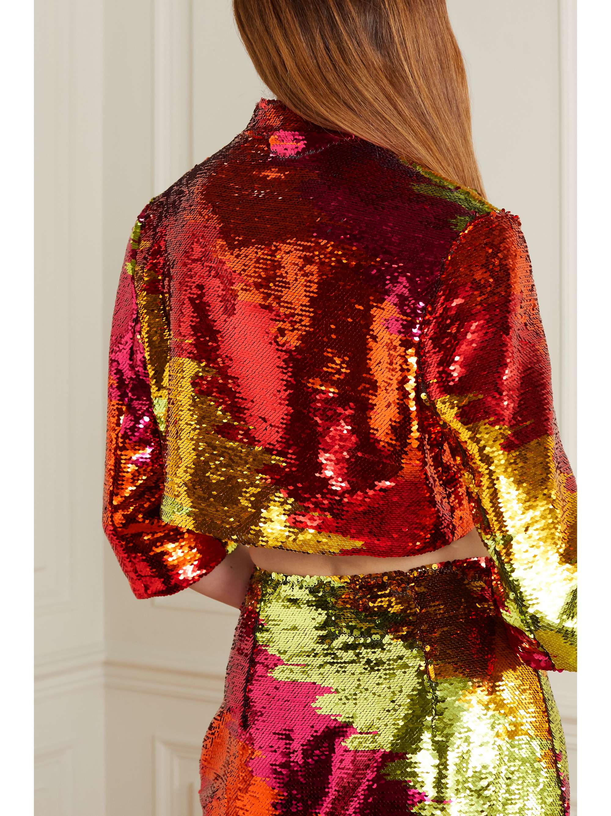 HALPERN Sequined tulle jacket
