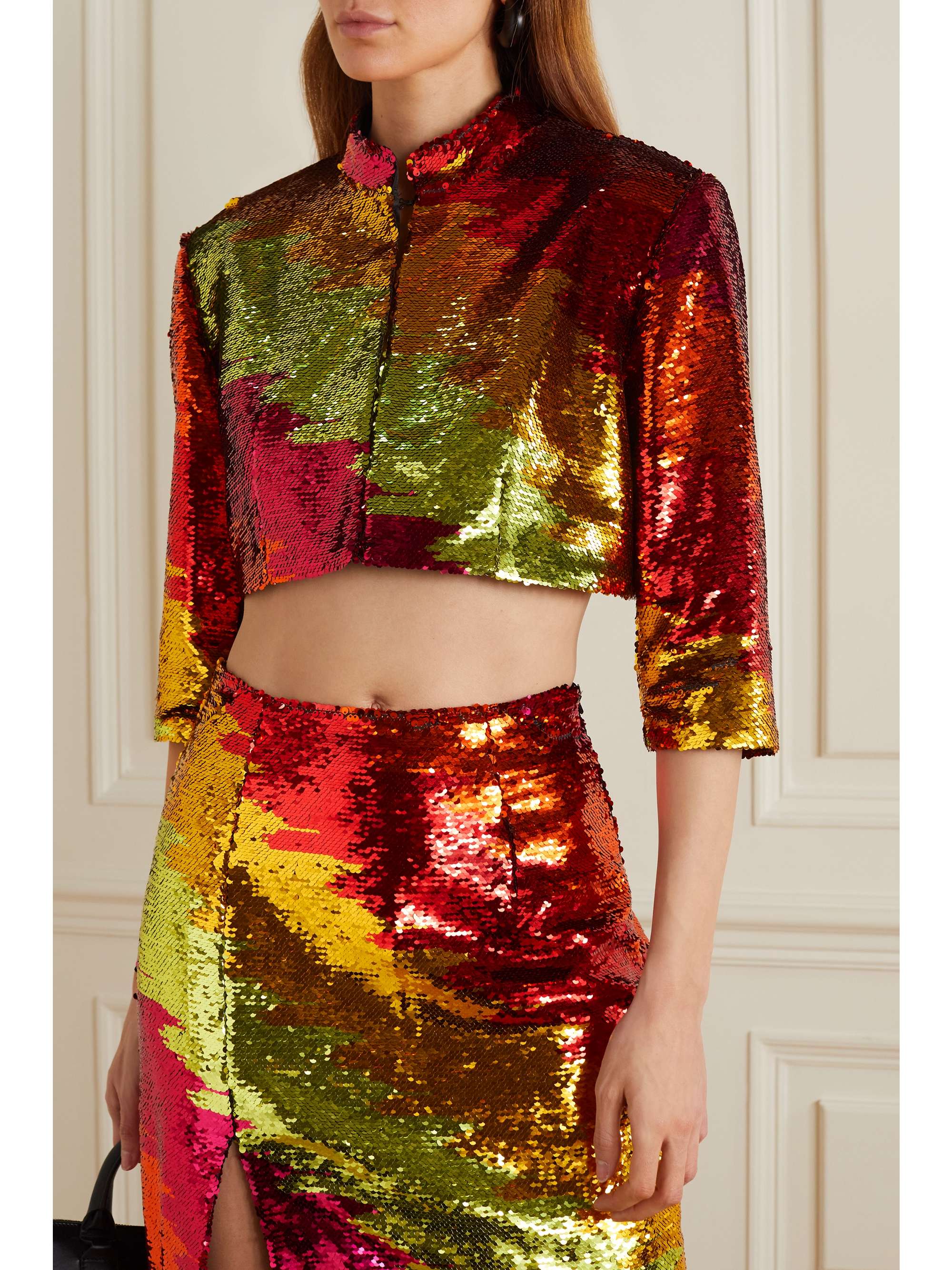 HALPERN Sequined tulle jacket