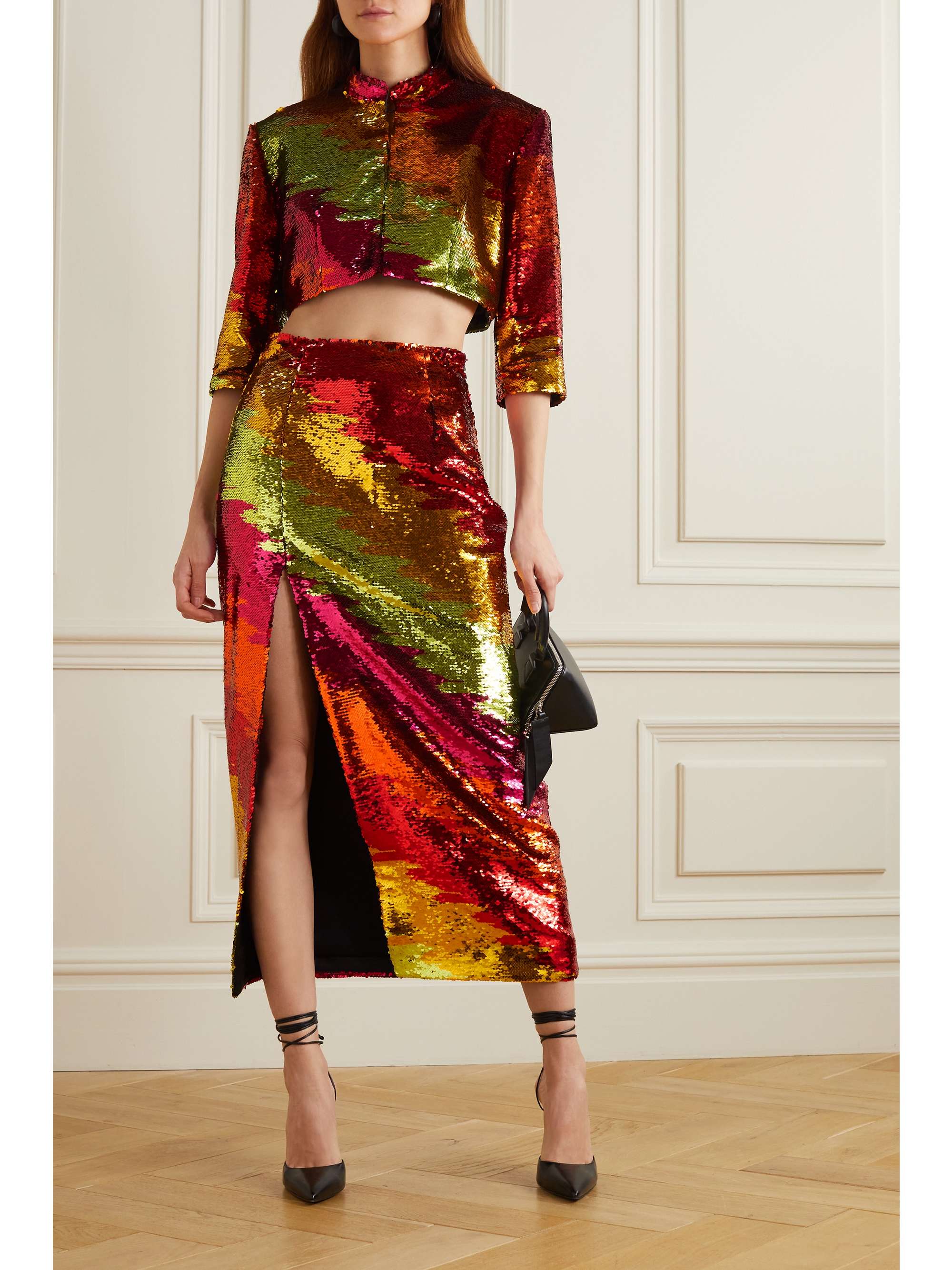 HALPERN Sequined tulle jacket