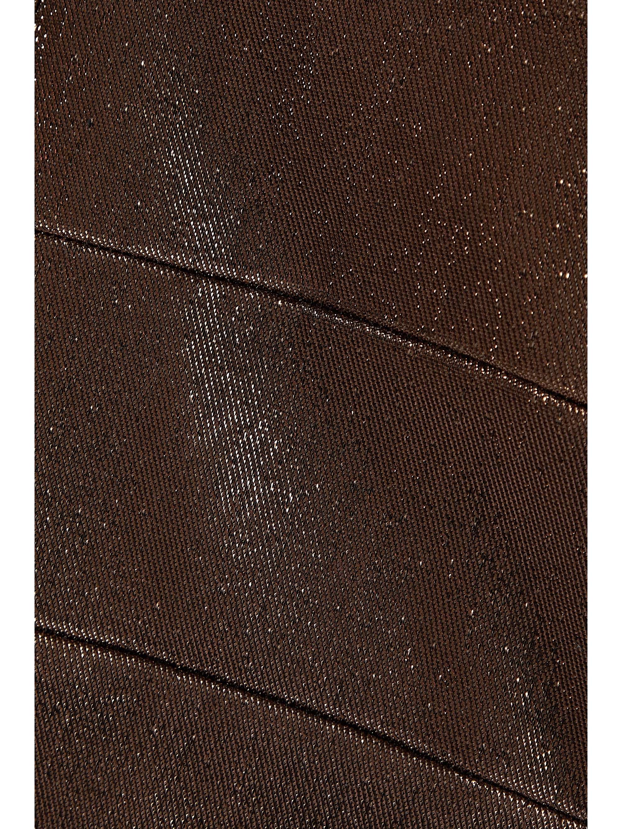 AREA Embellished cutout metallic stretch-twill leggings