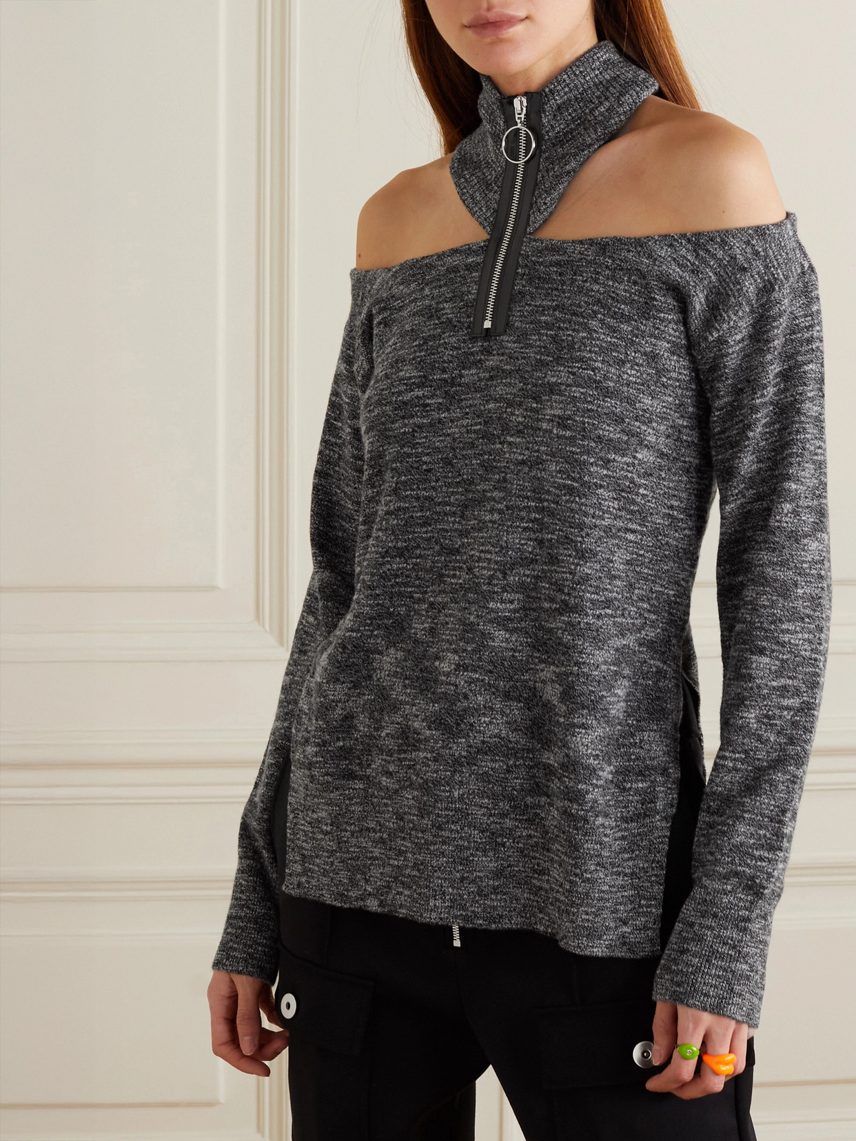 Cold-Shoulder Sweater