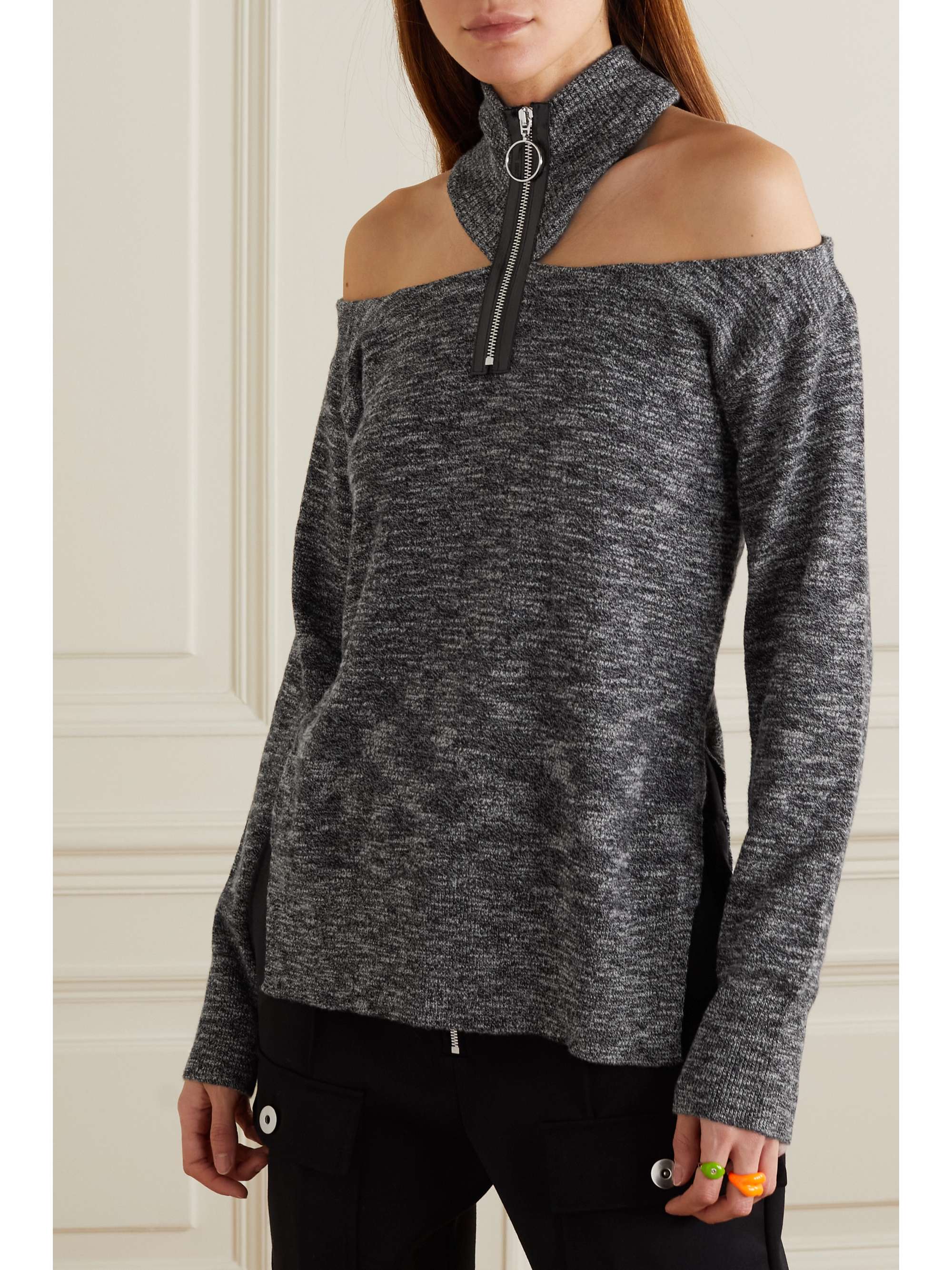 CHRISTOPHER KANE Cold-shoulder wool sweater