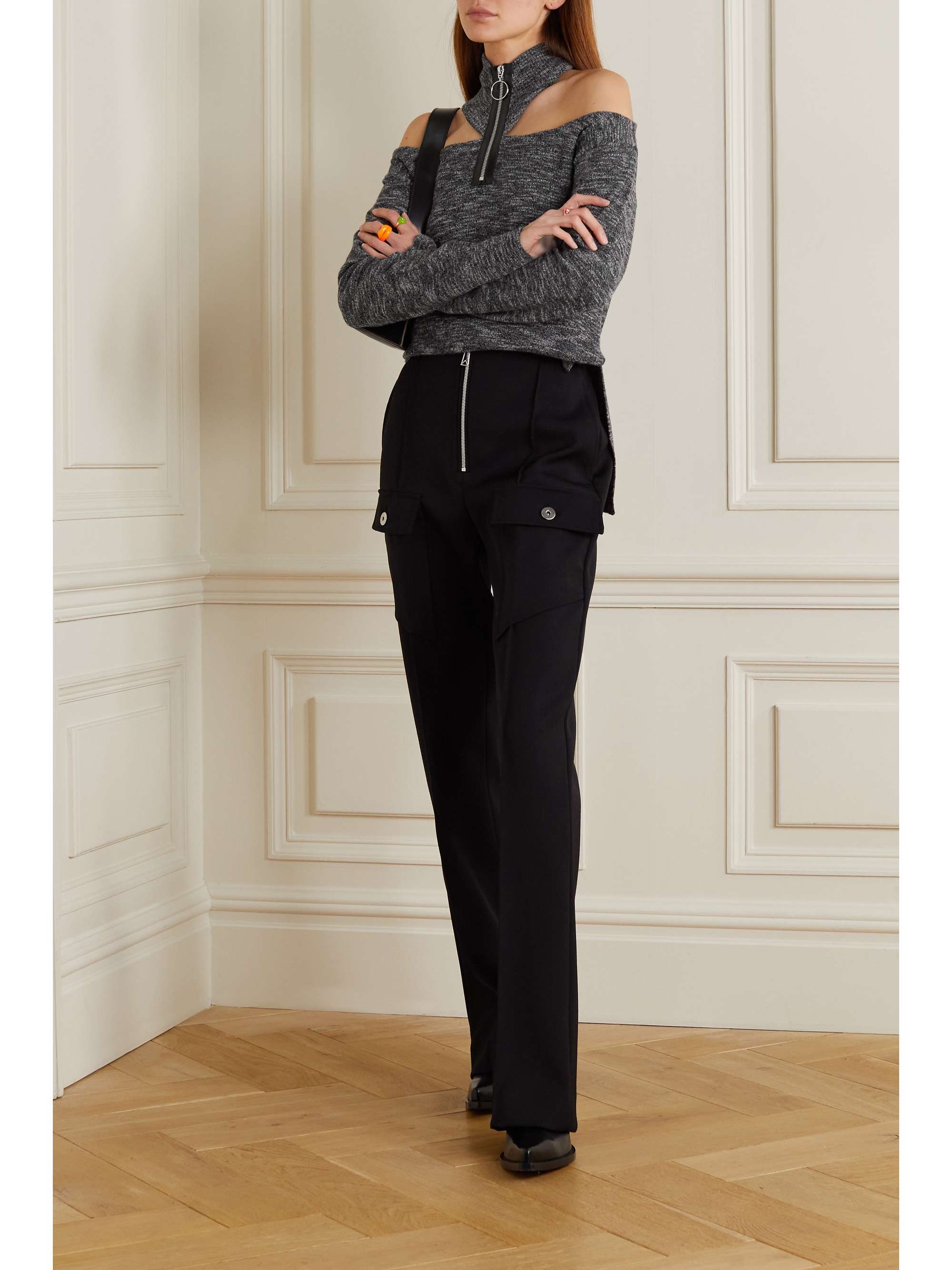 CHRISTOPHER KANE Cold-shoulder wool sweater