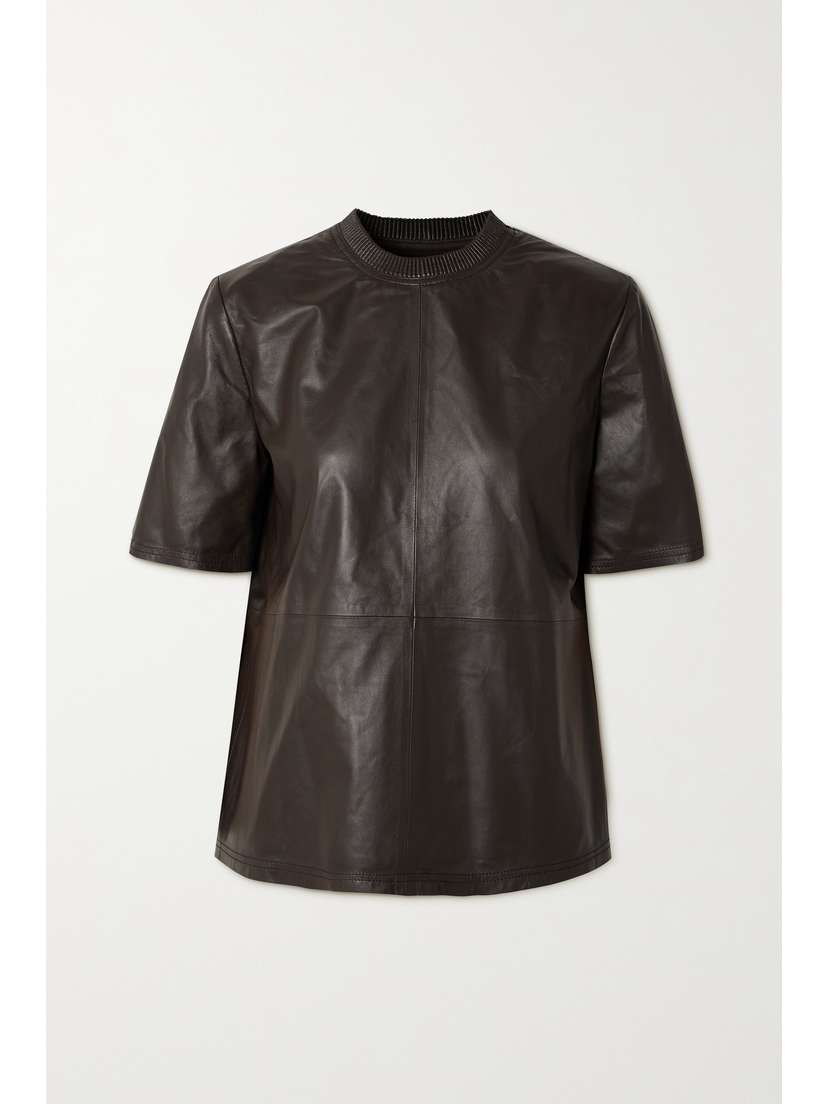 AMIRI Paneled Leather T-shirt
