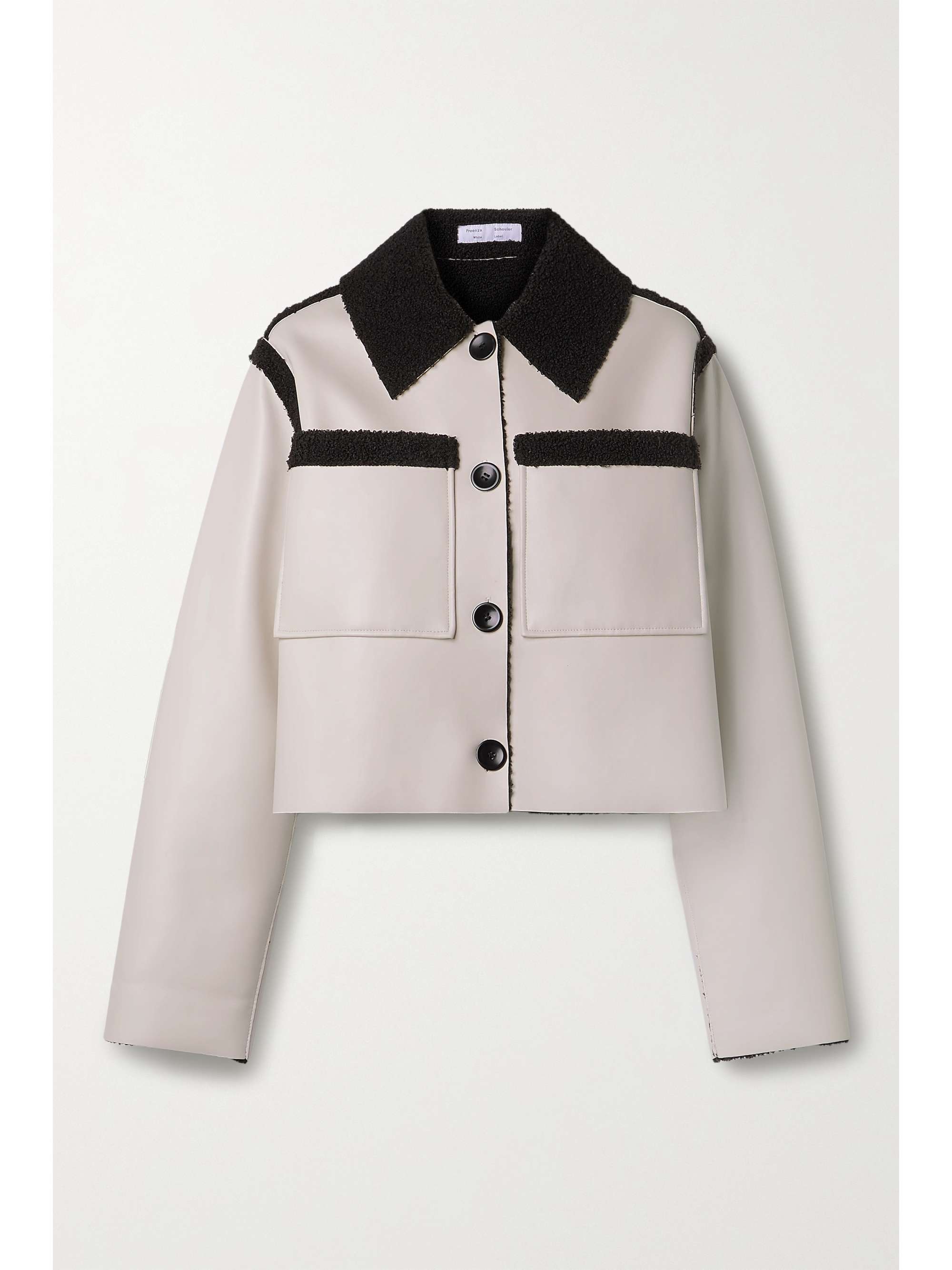 off white faux leather jacket