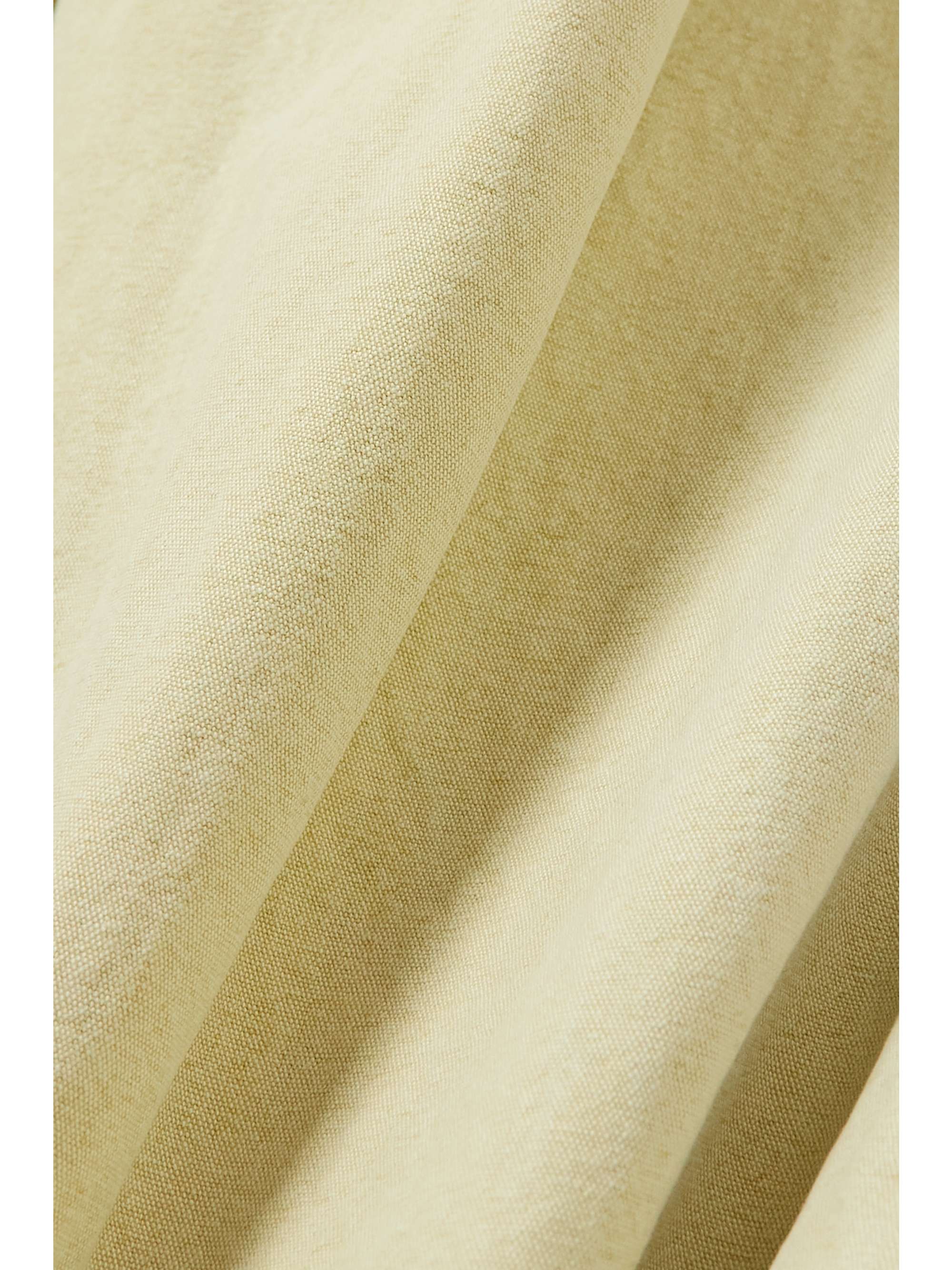JIL SANDER Belted pleated cotton-canvas straight-leg pants