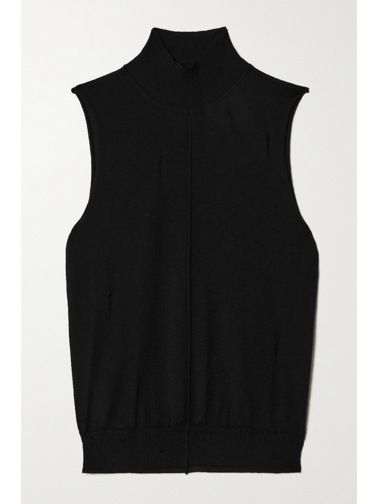 AMIRI Distressed Cashmere Turtleneck Tank