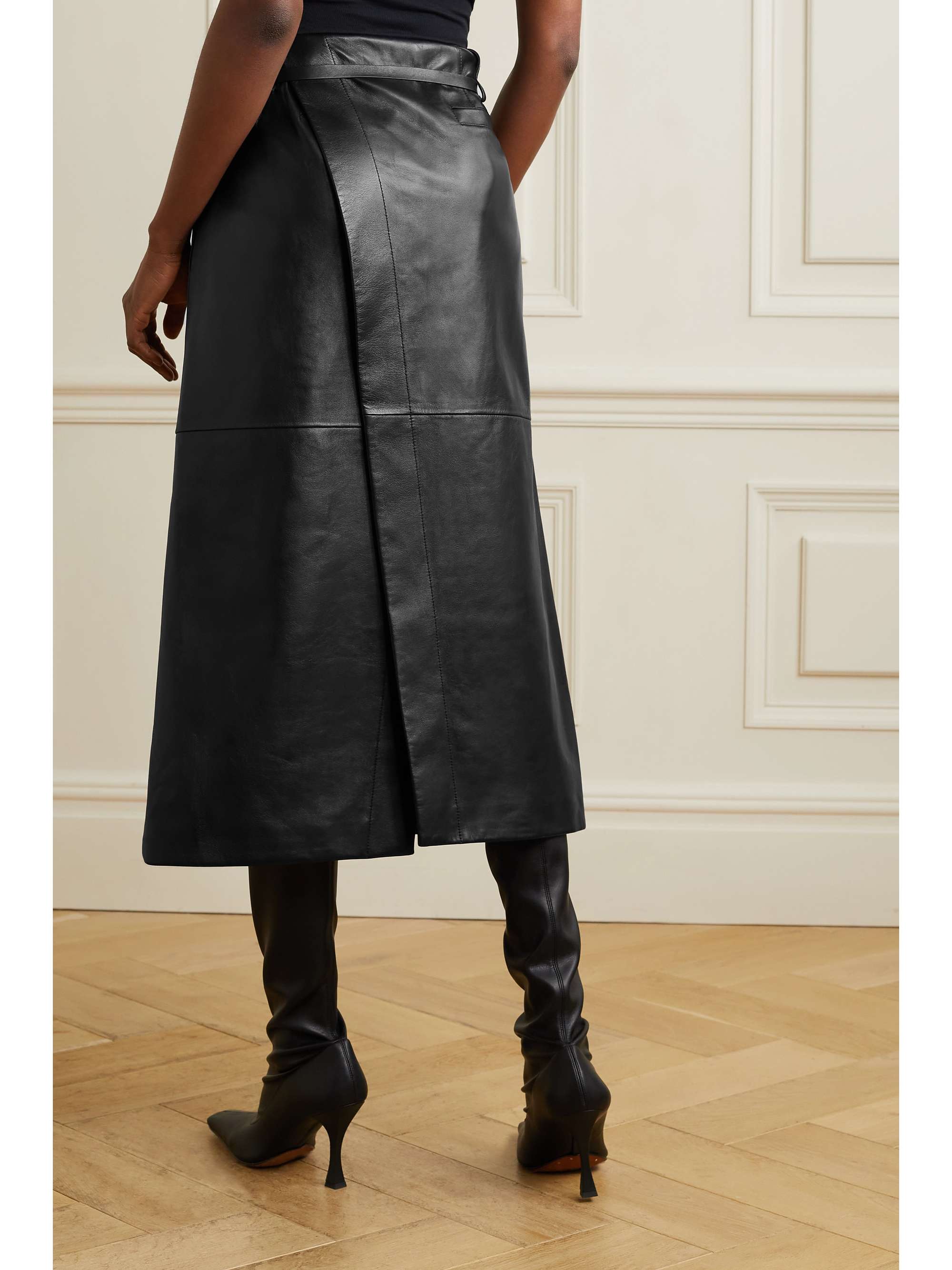 PROENZA SCHOULER Belted leather midi skirt