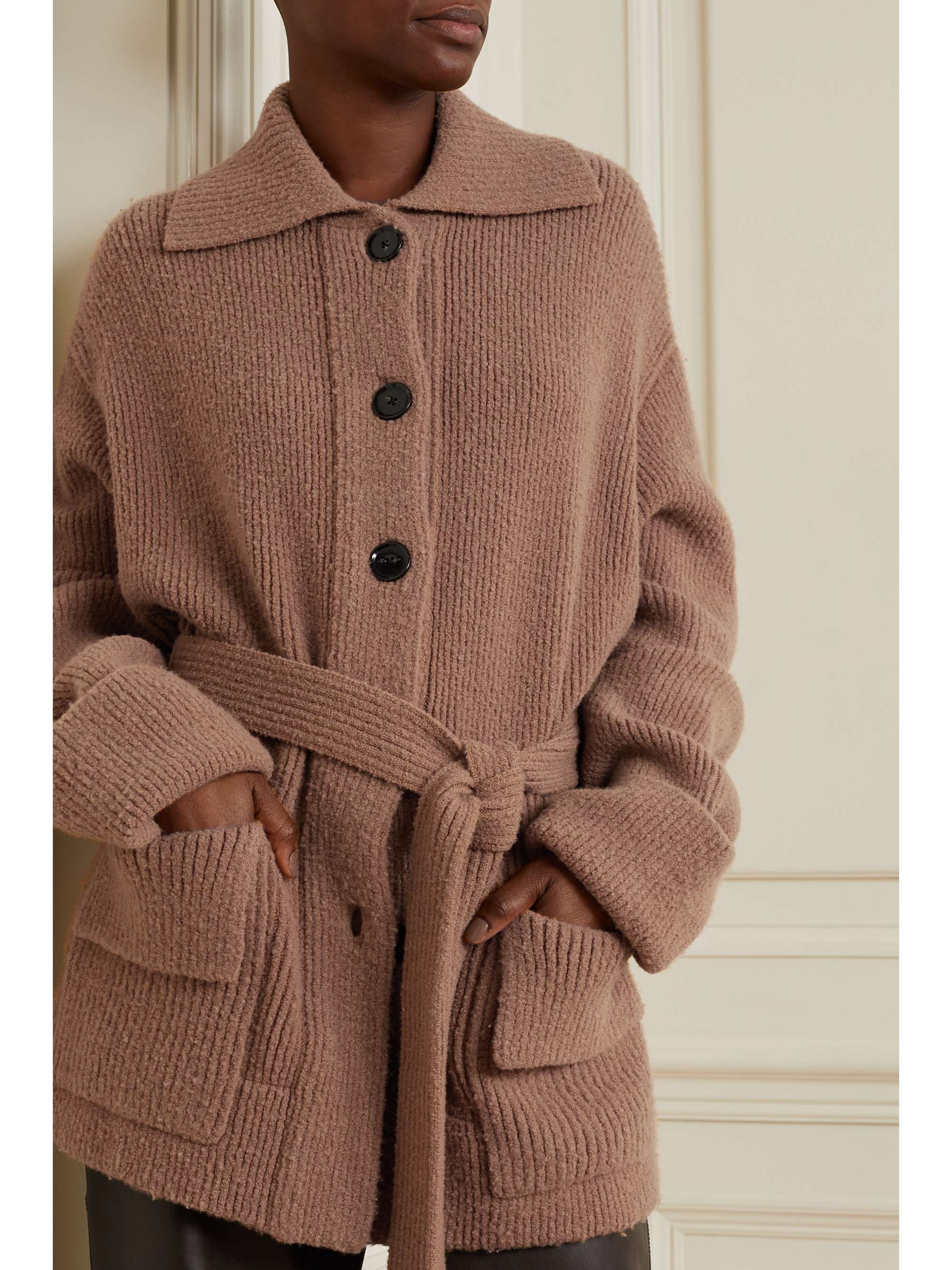 PROENZA SCHOULER Lofty belted ribbed-knit cardigan
