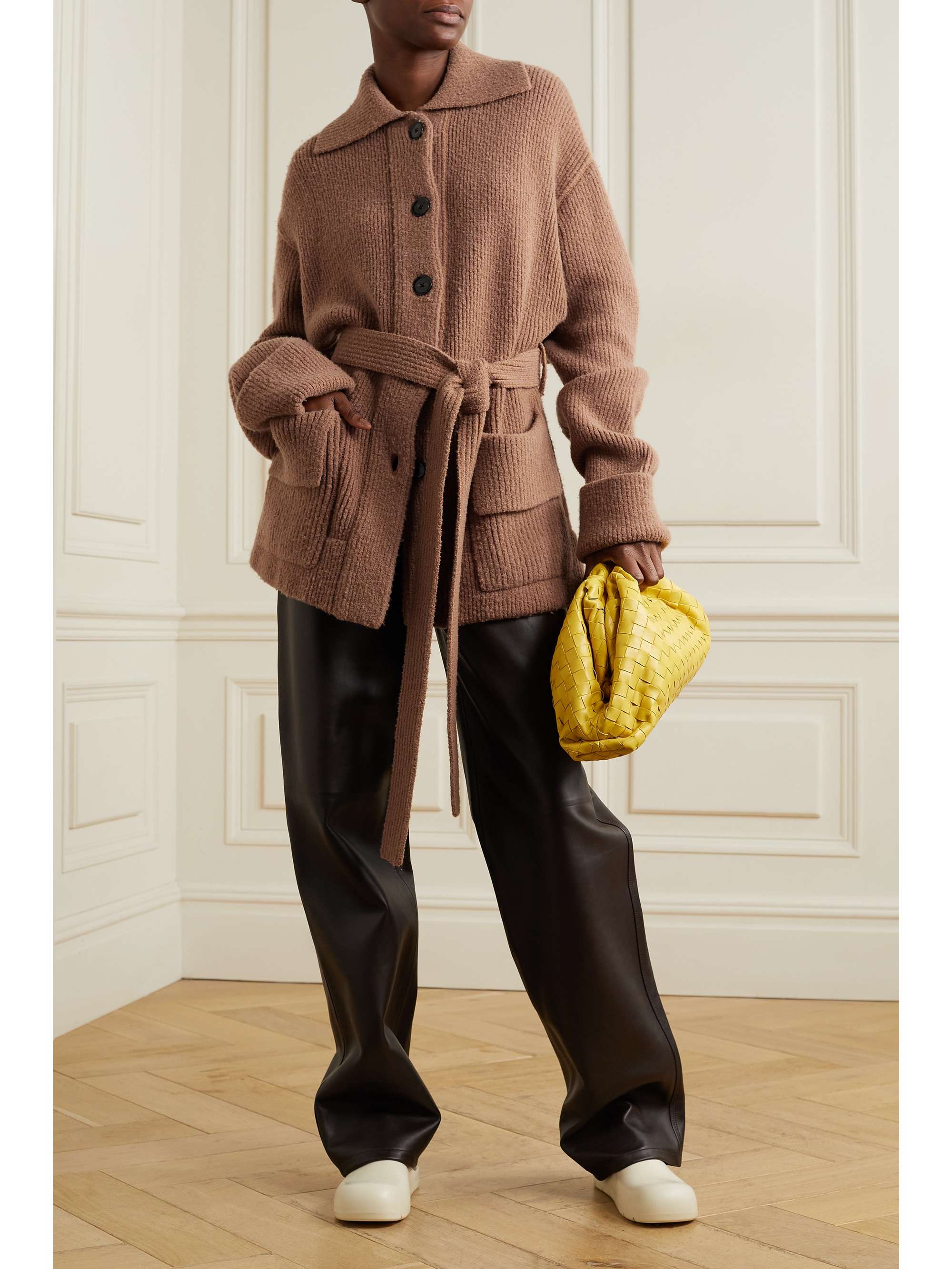 PROENZA SCHOULER Lofty belted ribbed-knit cardigan