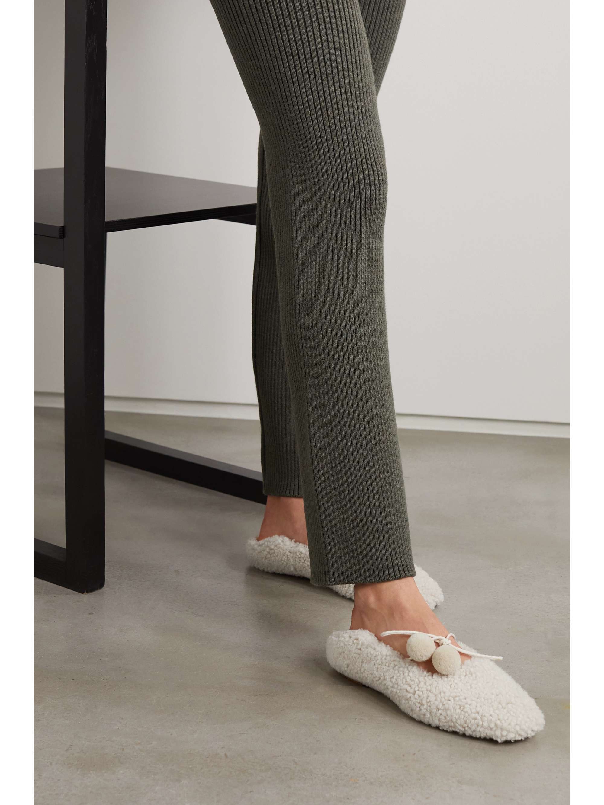 Shearling cheap ballet flats