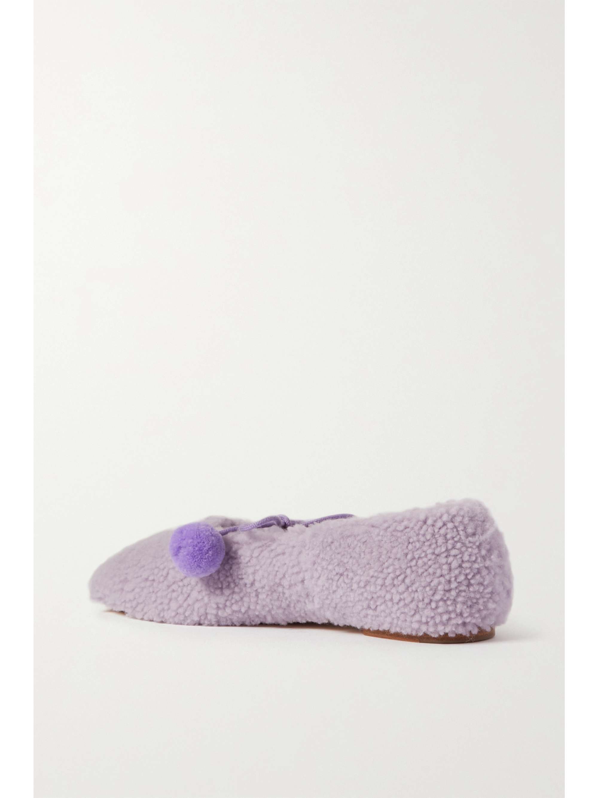 shearling ballet flats