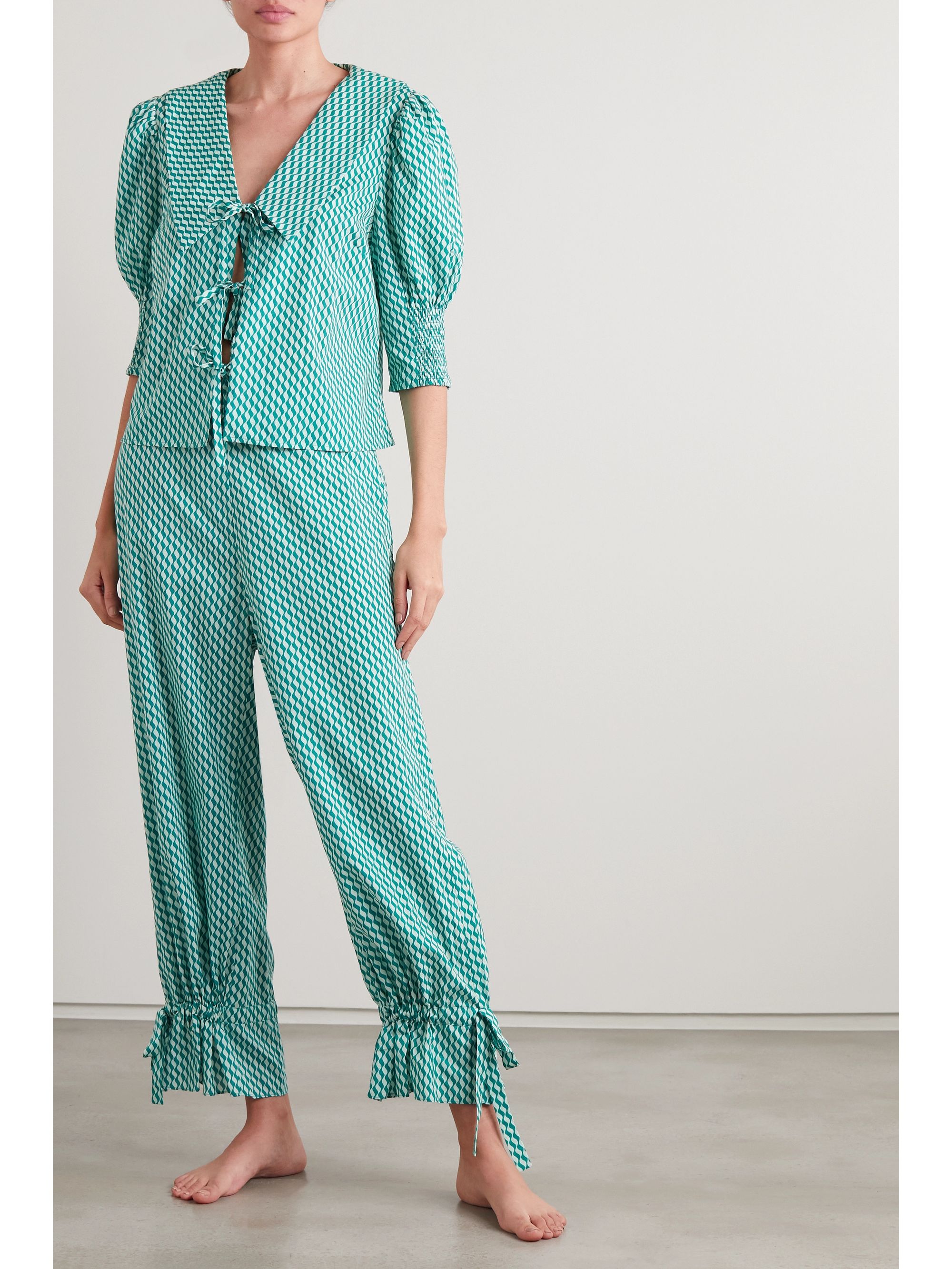 Bộ pajama buộc dây Odessa của Rixo