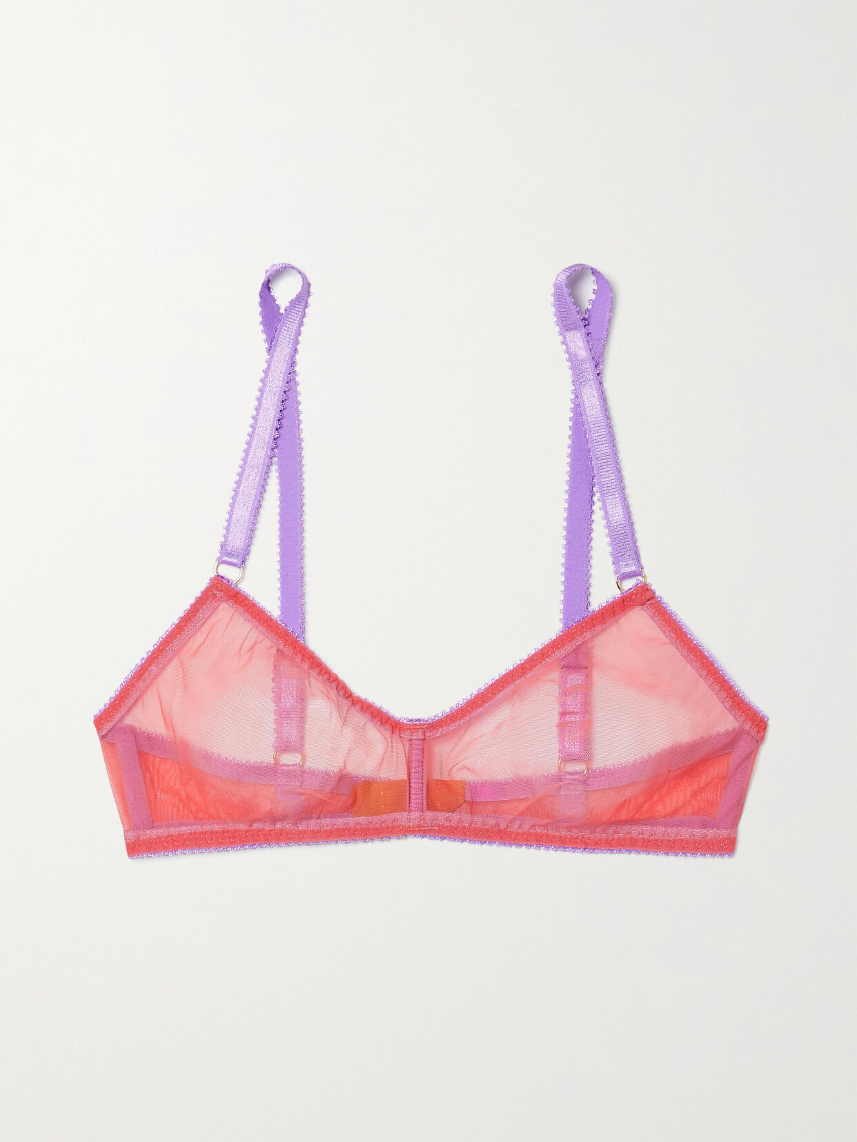 Dora Larsen Gracie Tulle Soft-cup Bra In Orange