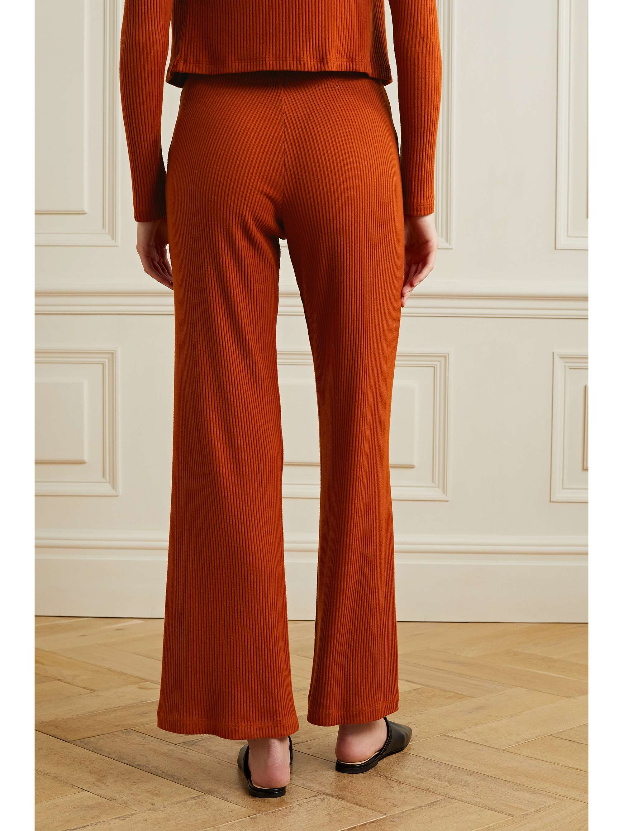 LESET Alex ribbed-knit track pants