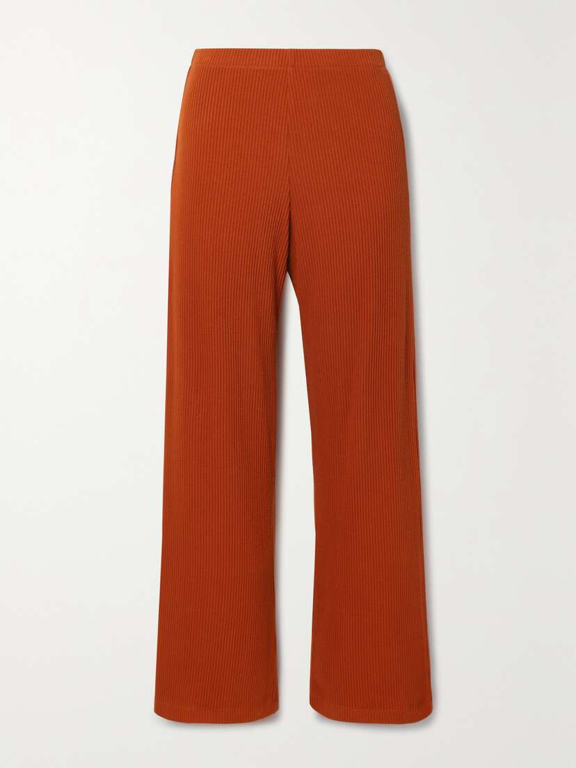LESET Alex Ribbed-knit Track Pants