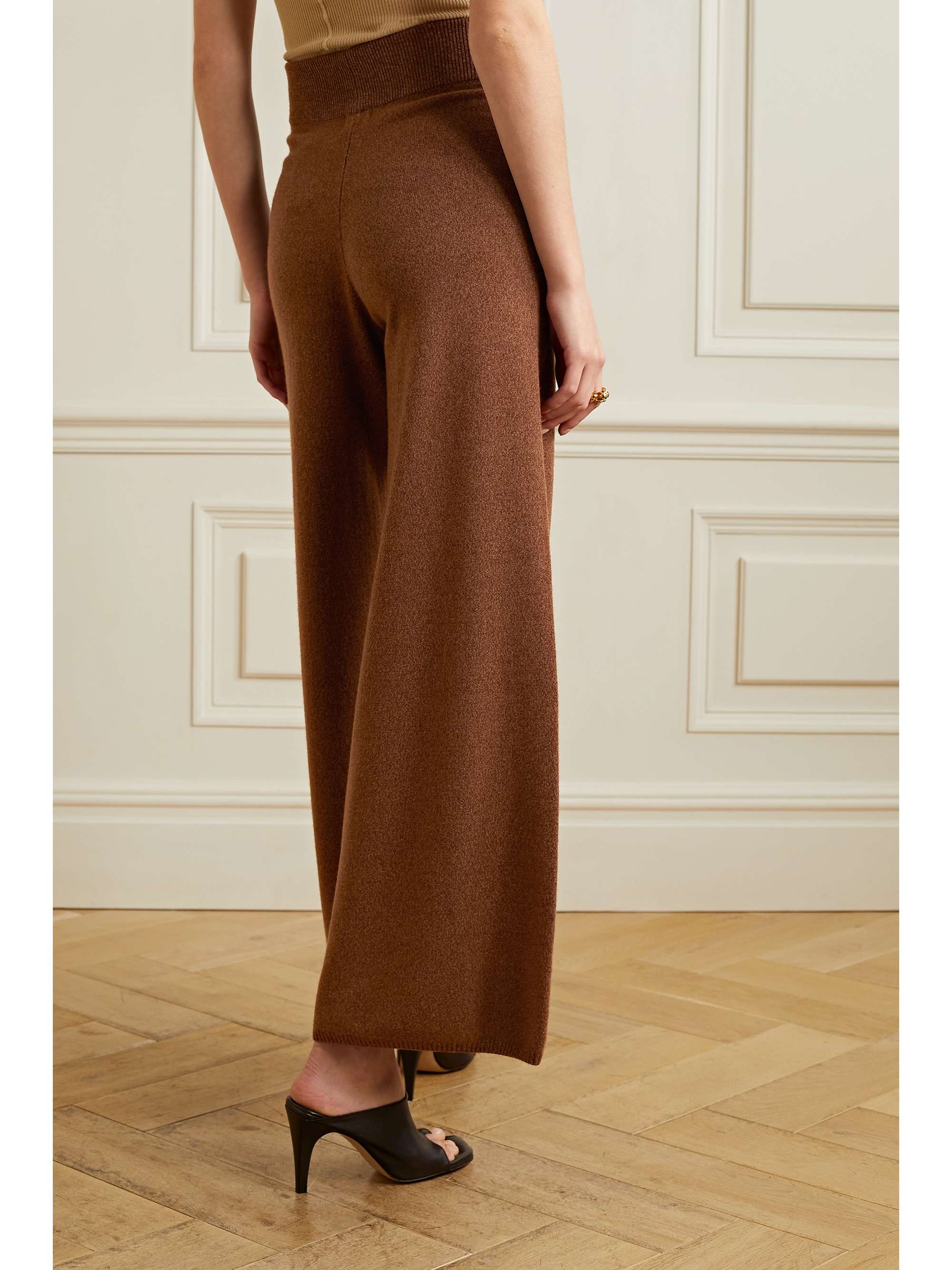 LESET Zoe knitted wide-leg pants