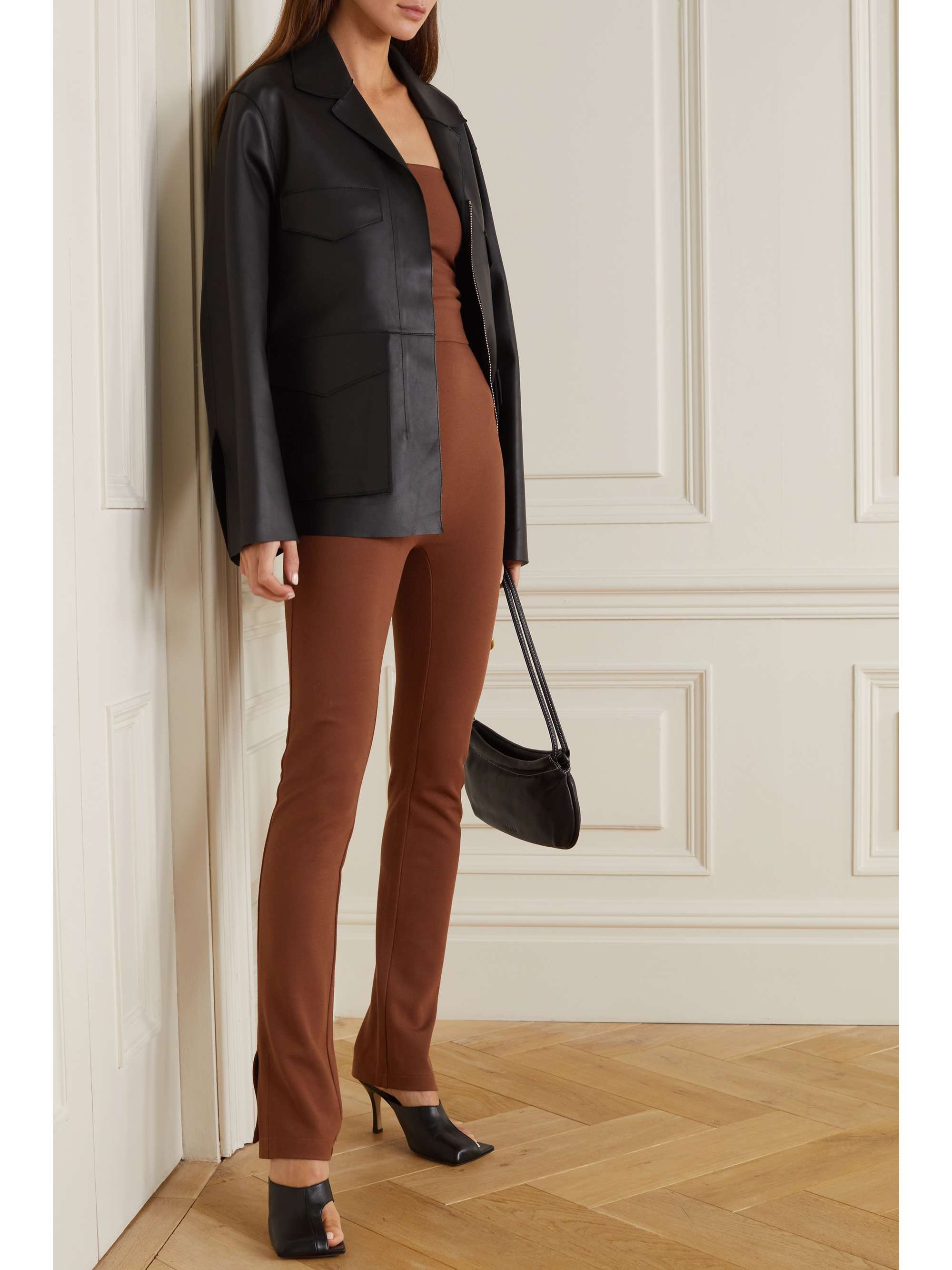 LESET Rio stretch-ponte straight-leg pants