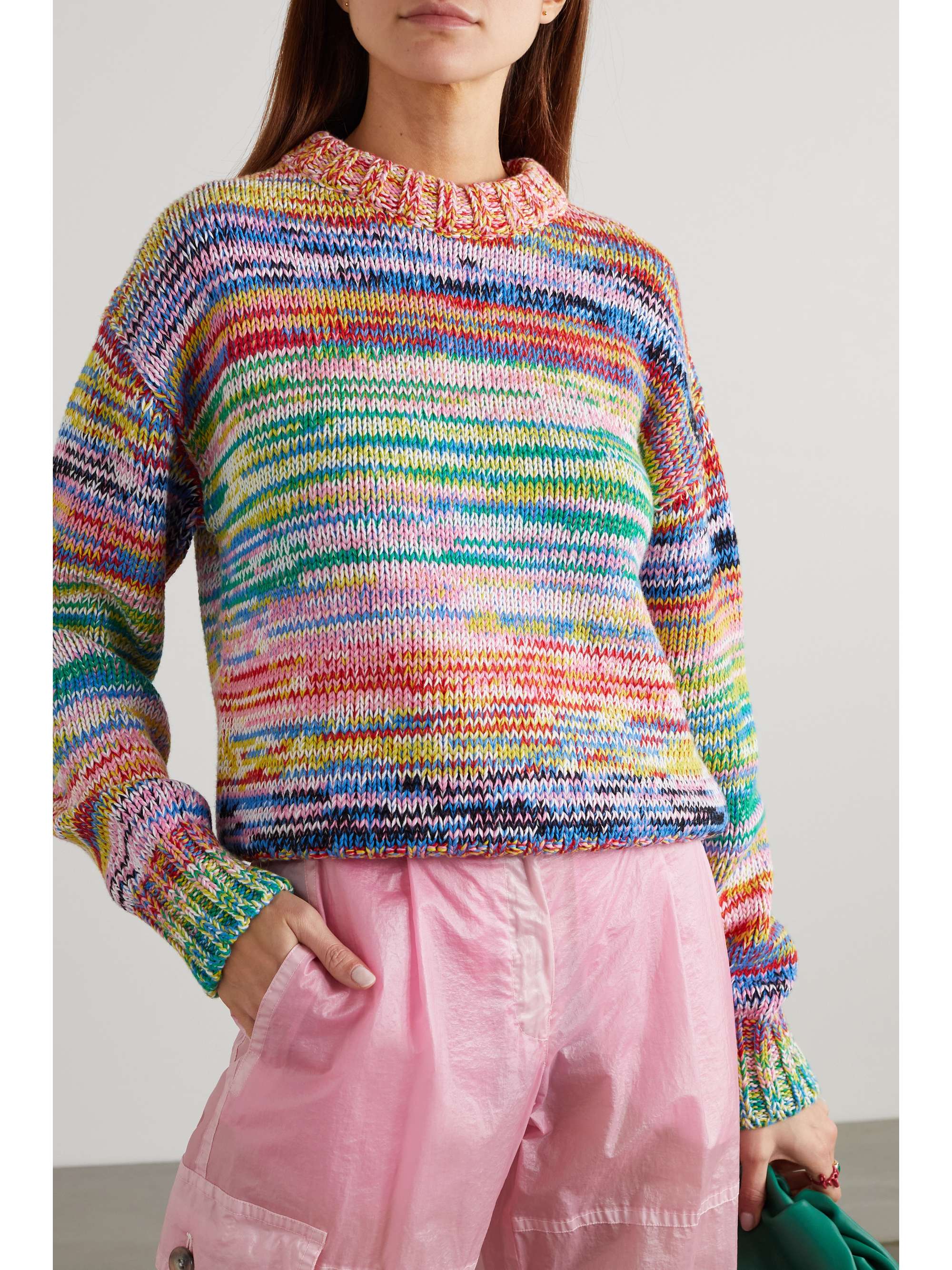 Orange Cotton sweater | OSCAR DE LA 