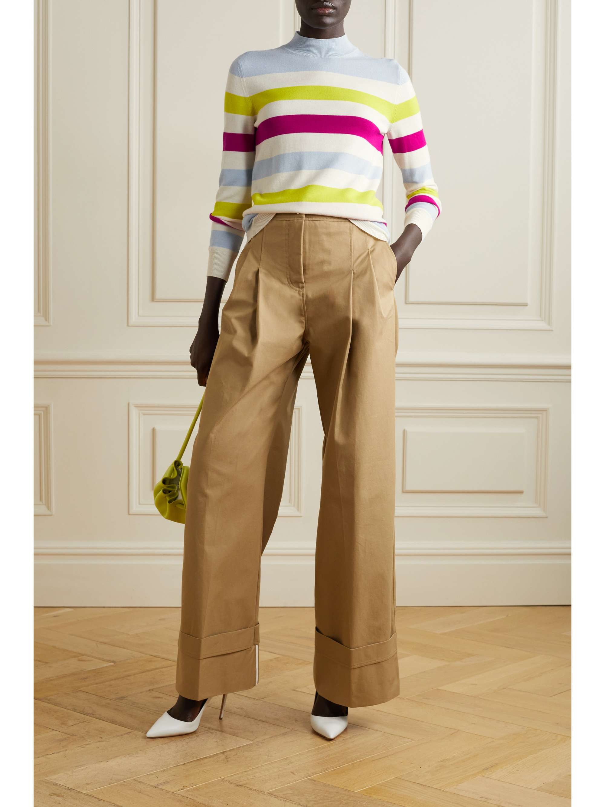 OSCAR DE LA RENTA Striped wool sweater
