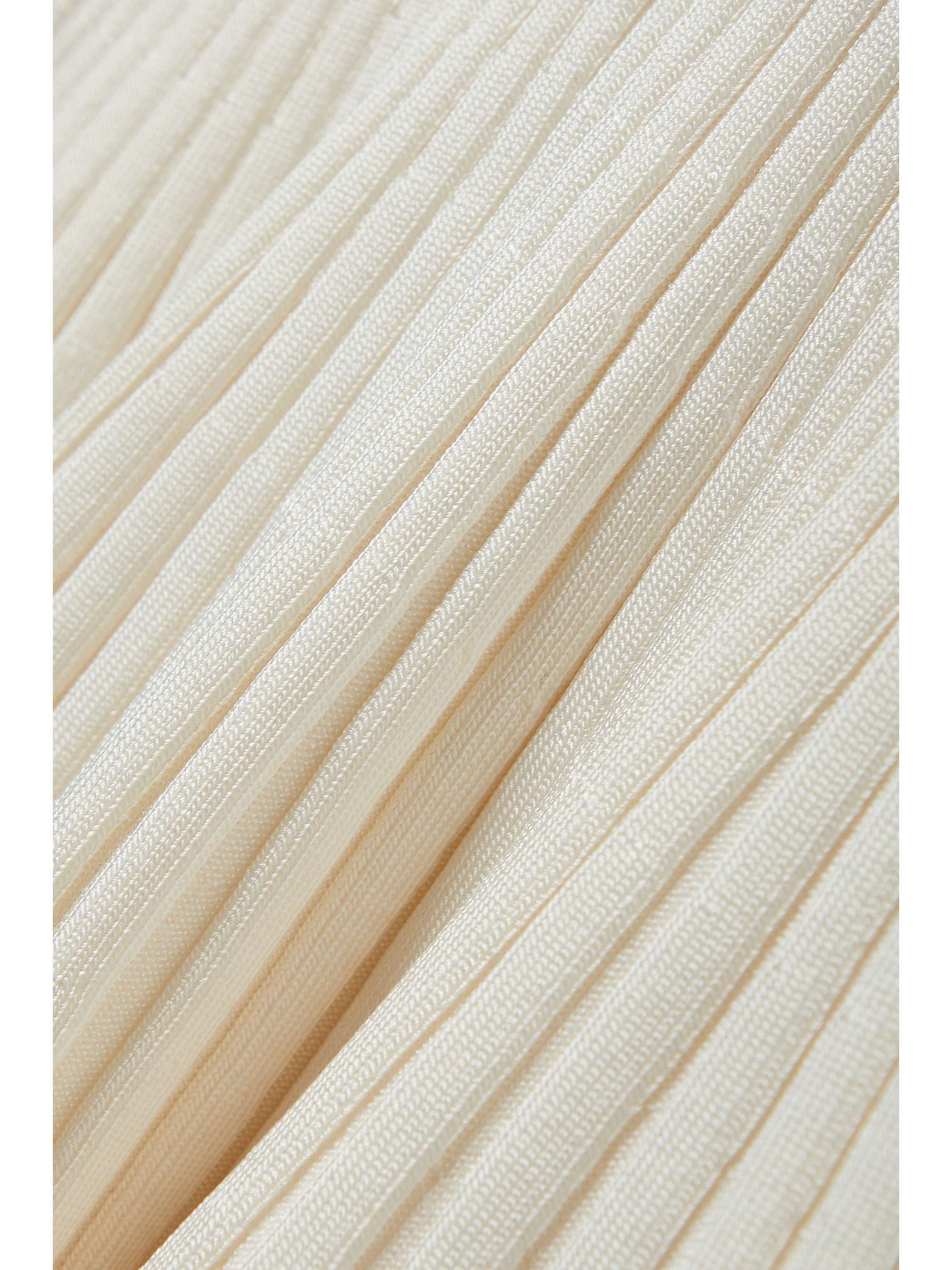 GALVAN Atalanta pleated stretch-knit midi dress