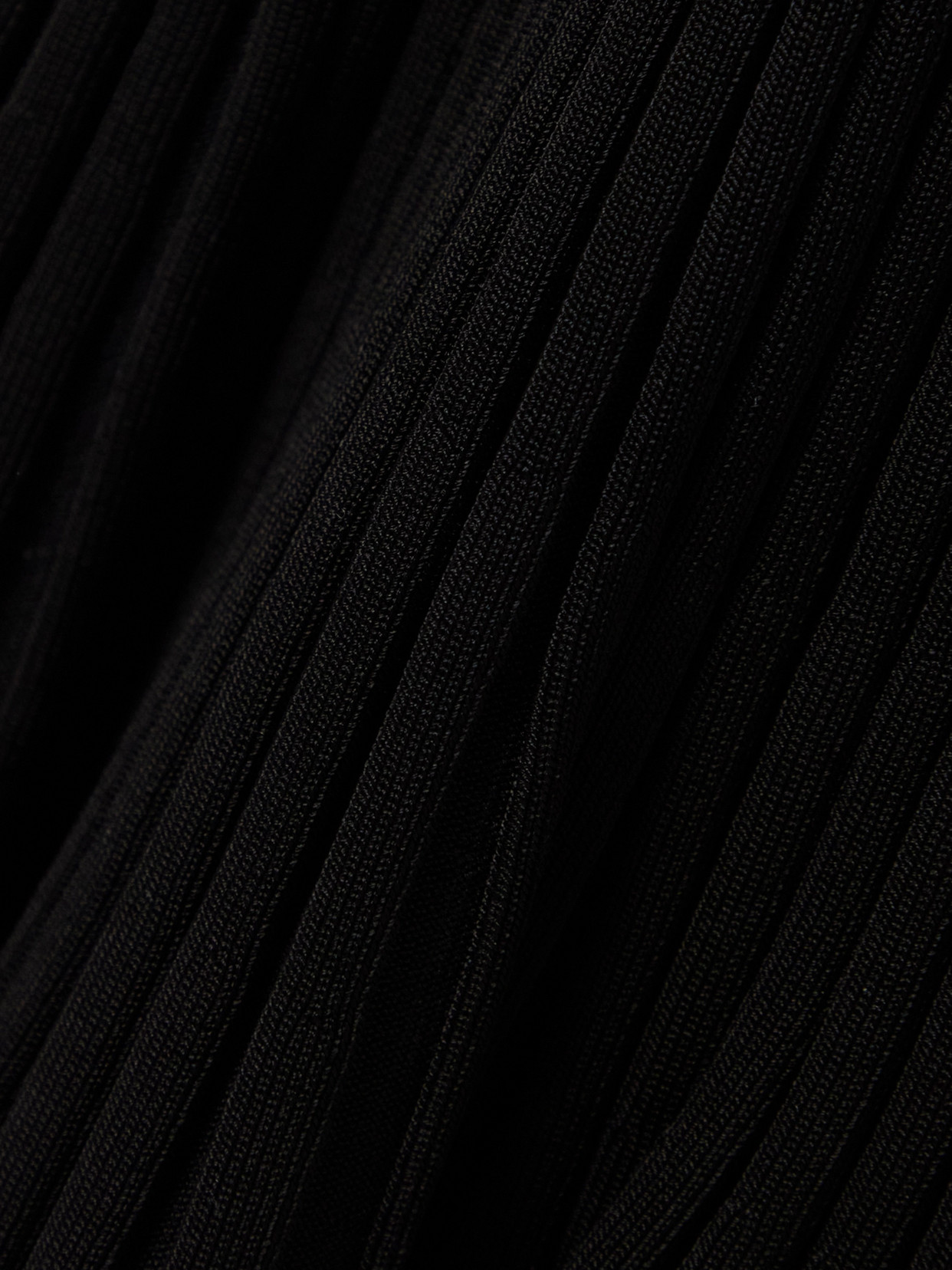 Galvan Atalanta Ribbed-knit Midi Dress In Black