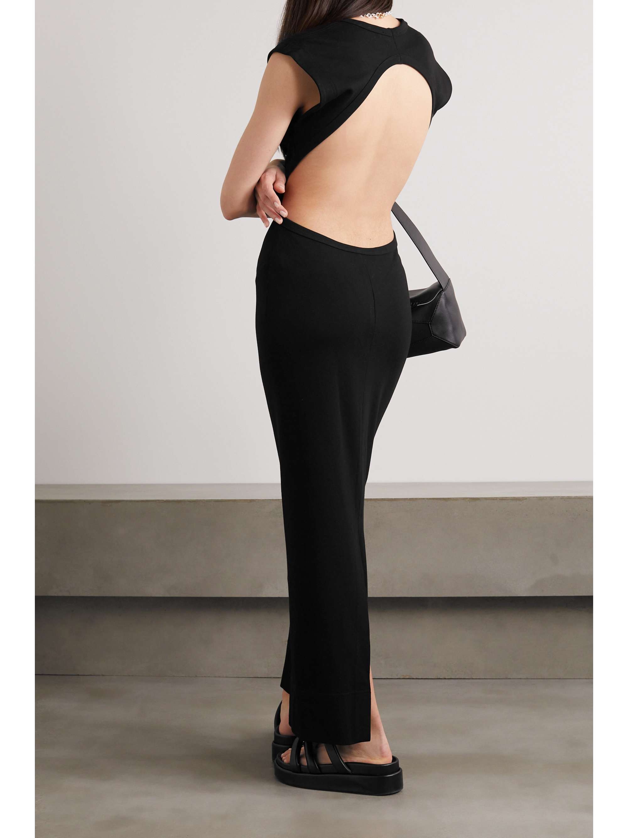 BASSIKE + NET SUSTAIN open-back stretch-jersey maxi dress