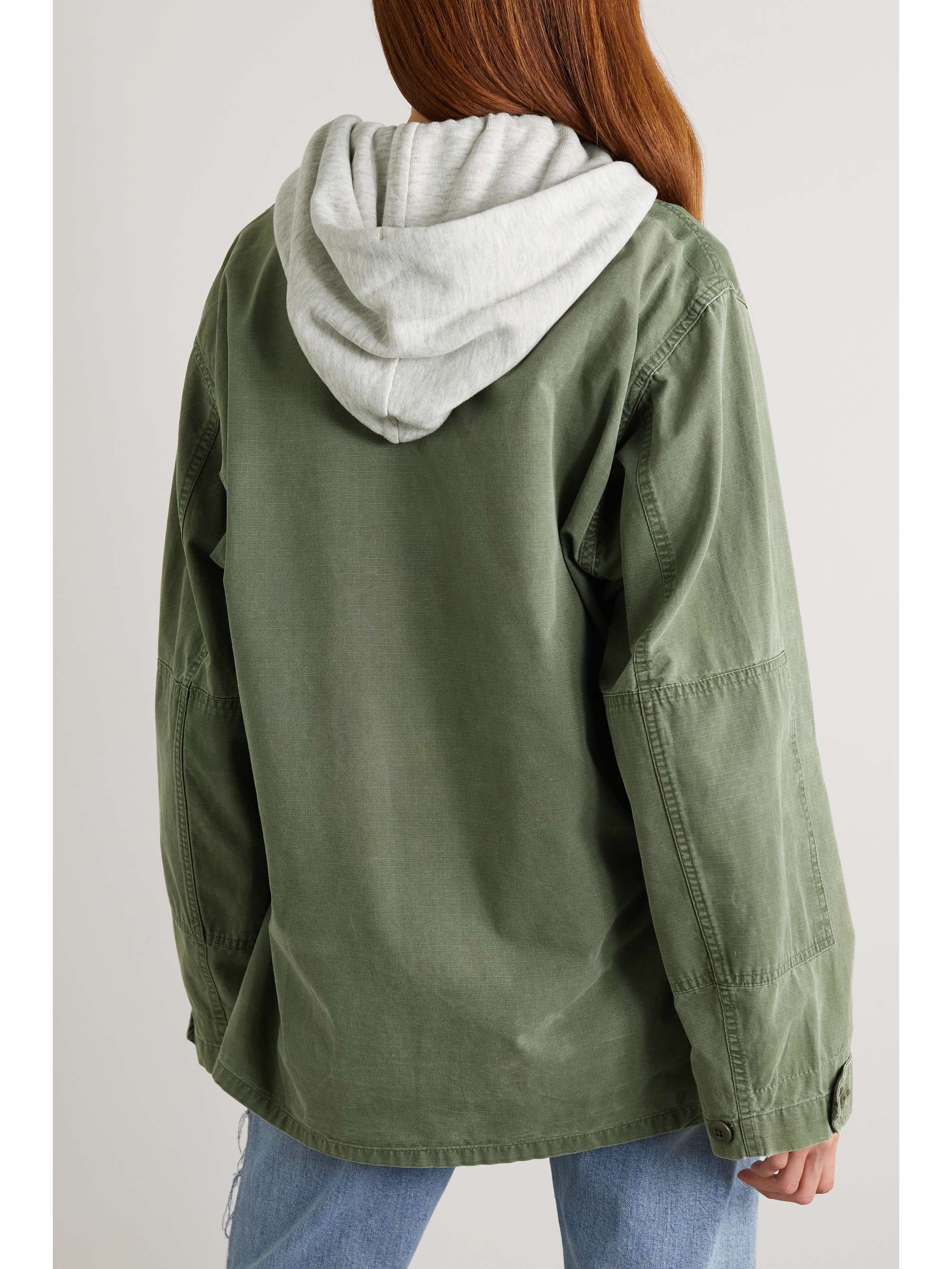 hooded jersey jacket