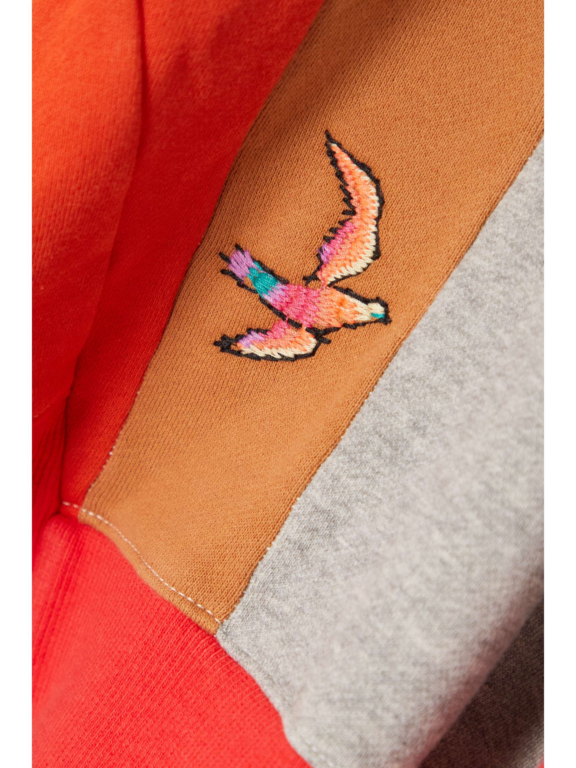 MOTHER + NET SUSTAIN + Carolyn Murphy The Pieced Step embroidered patchwork cotton-jersey sweatshirt