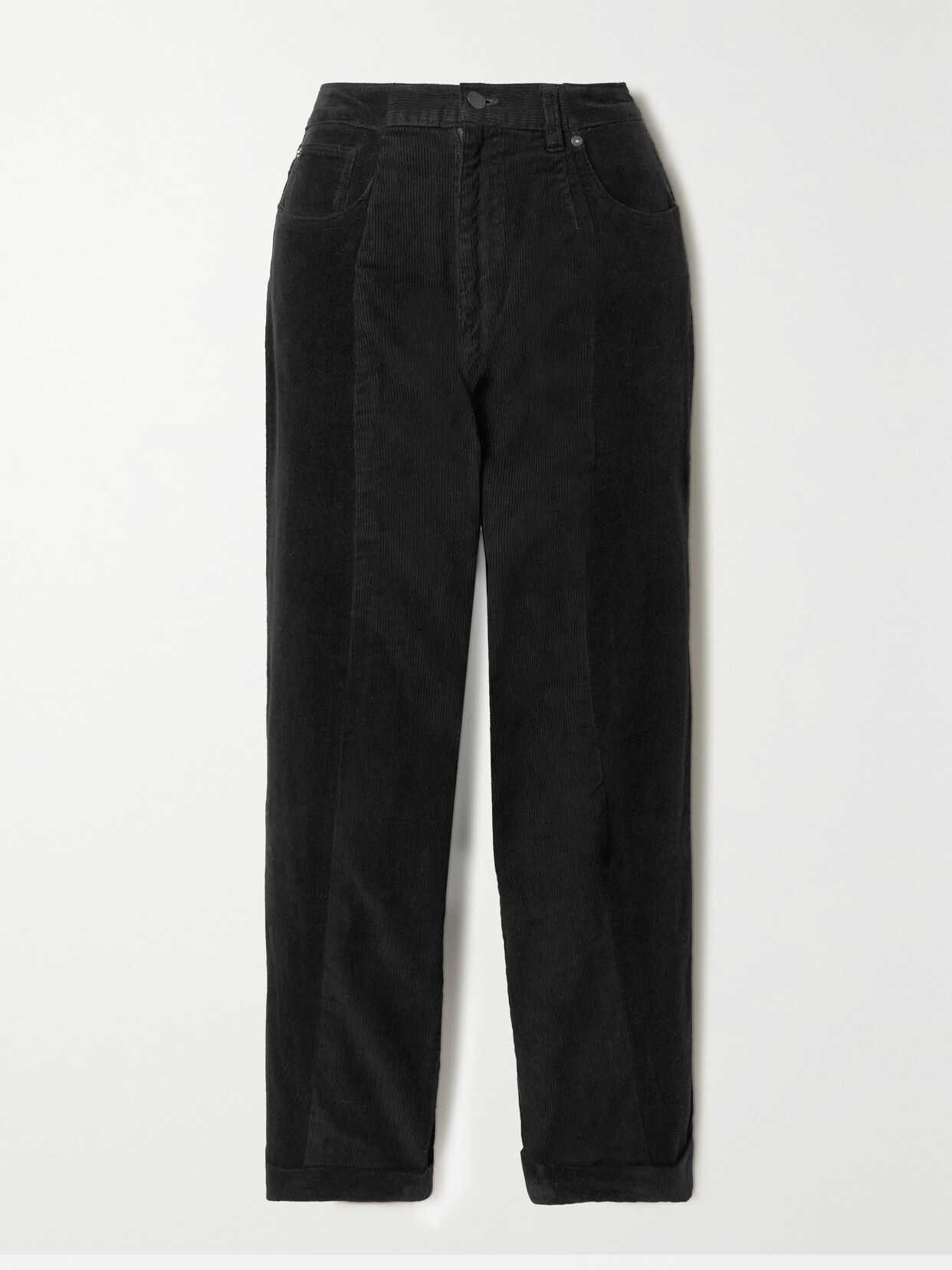 E.L.V. Denim - + Net Sustain Upcycled Cotton-corduroy Wide-leg Pants - Black