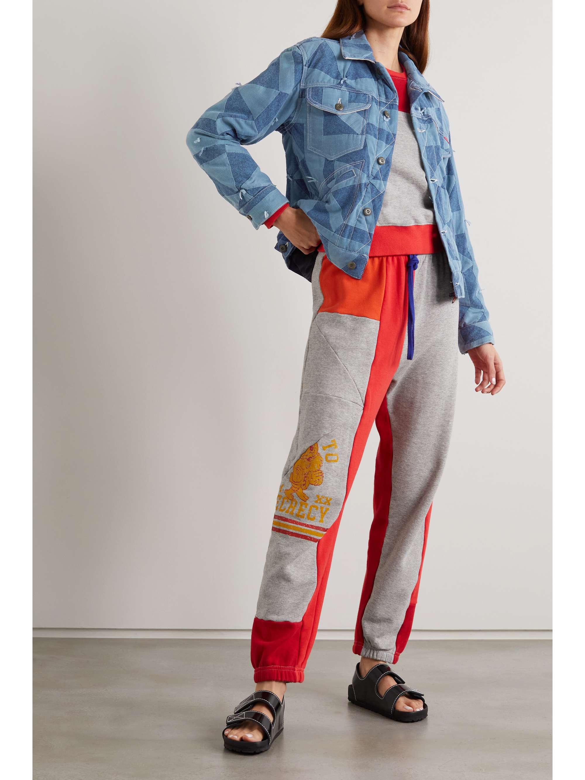 MOTHER + NET SUSTAIN + Carolyn Murphy Mountain Drifter patchwork chambray jacket