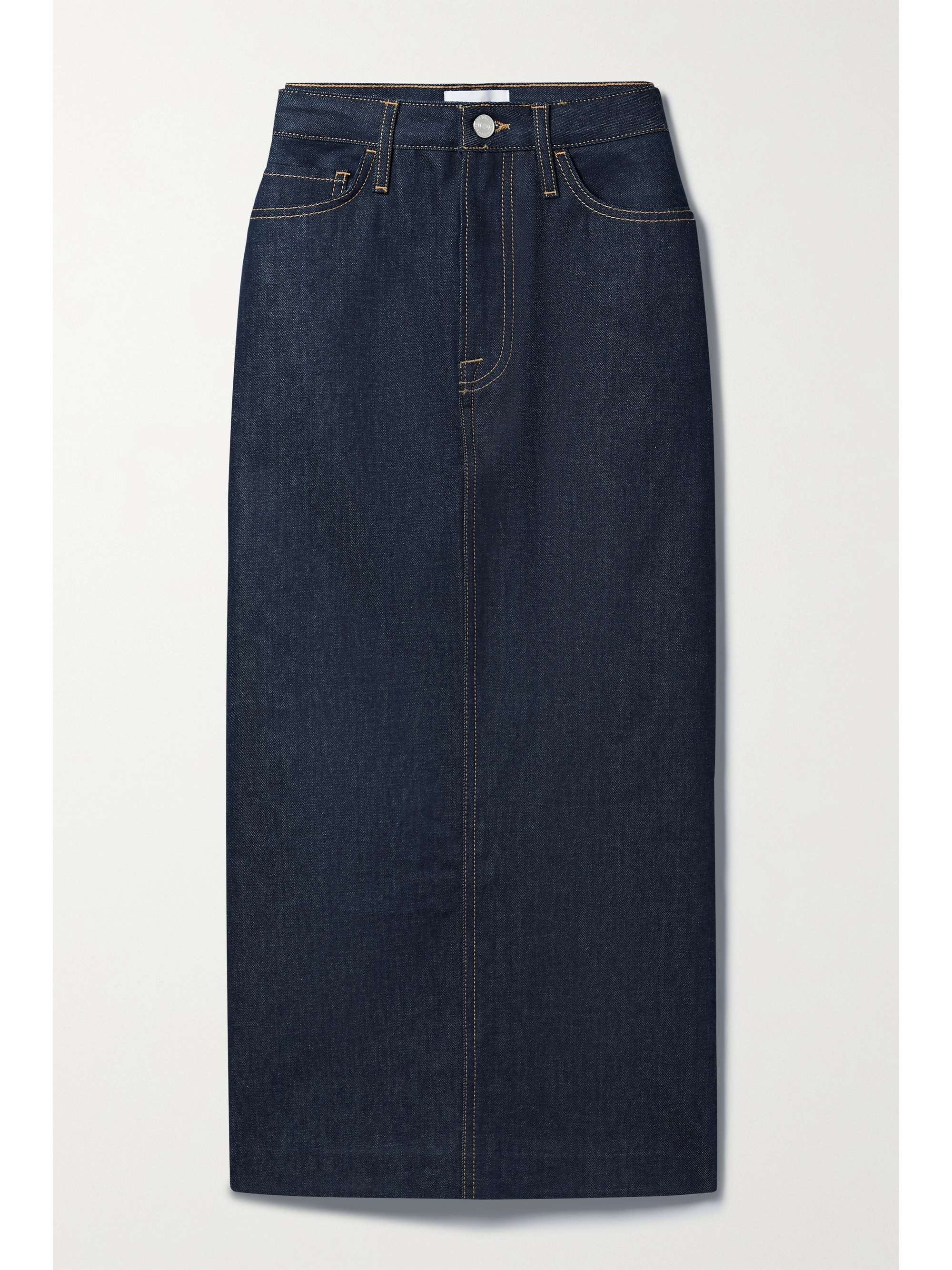 frame denim midi skirt