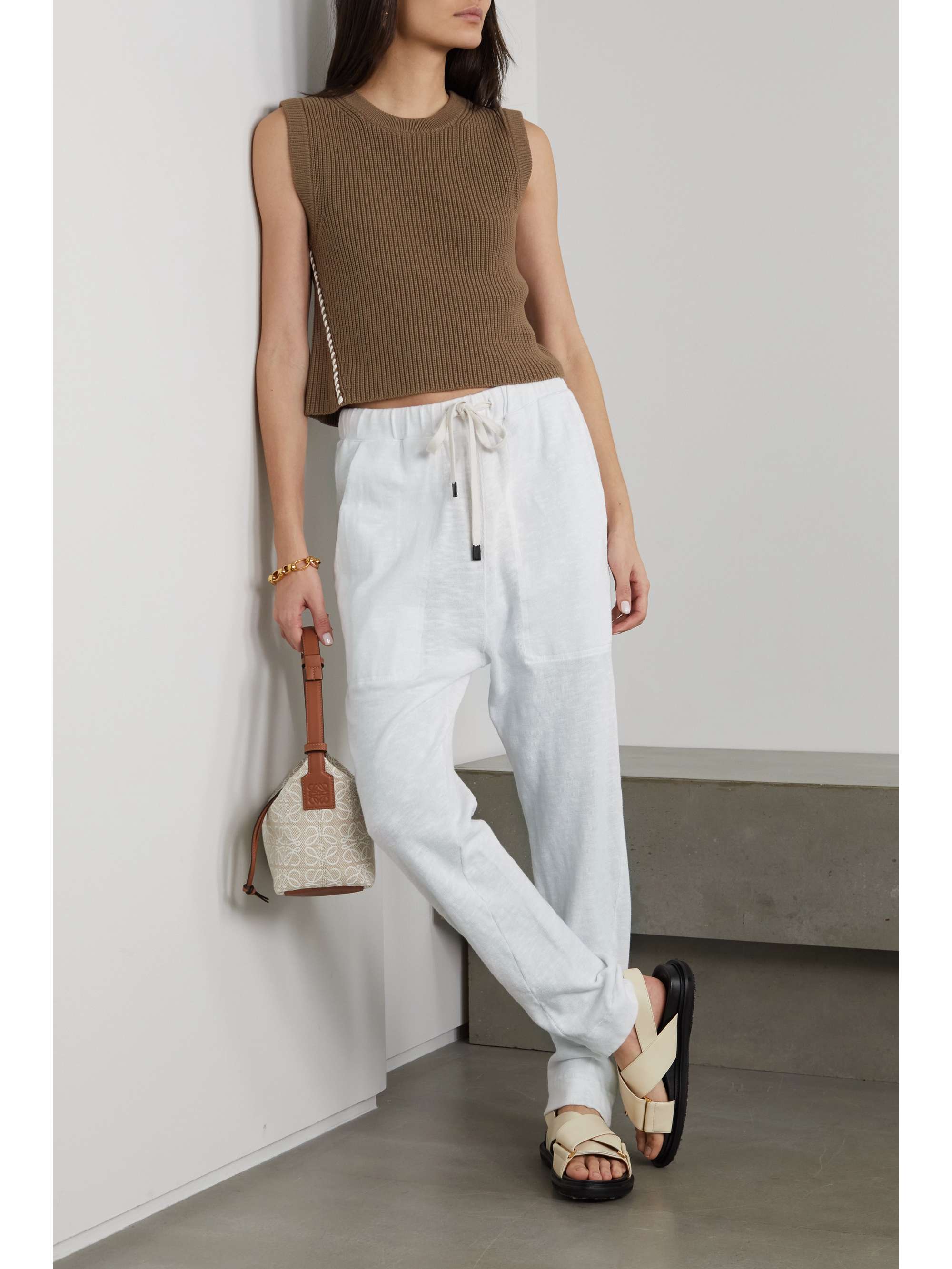 BASSIKE + NET SUSTAIN cotton track pants | NET-A-PORTER