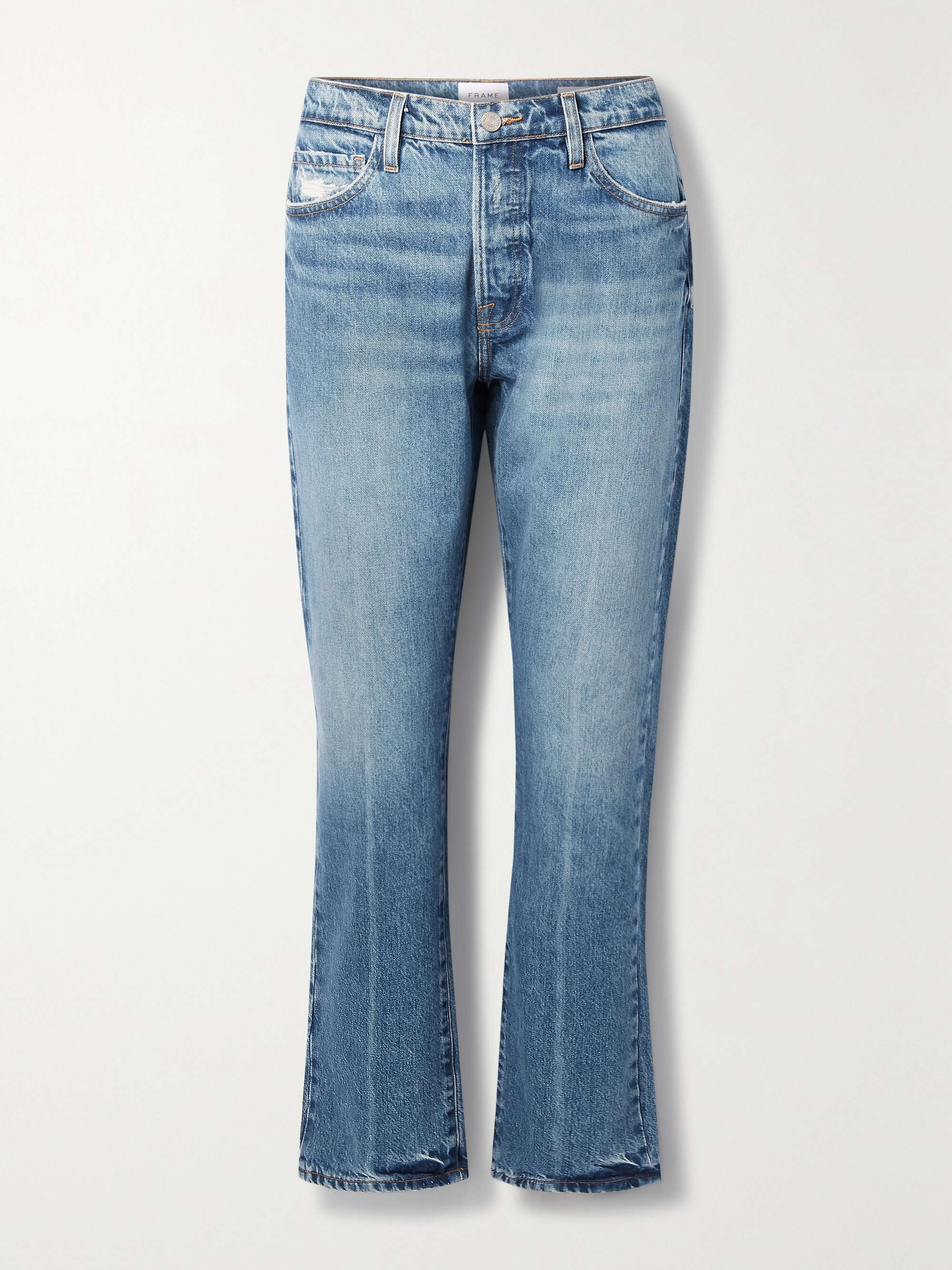 Mid denim Le Slouch low-rise straight 