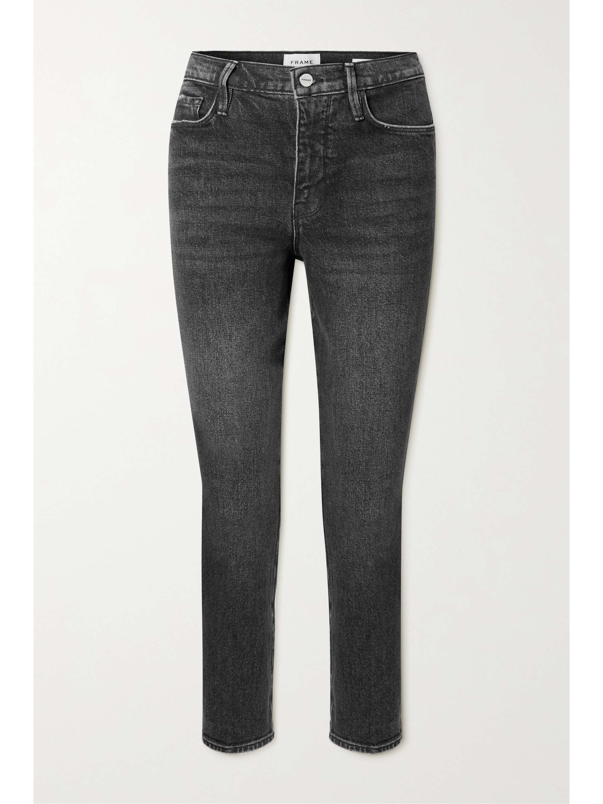 high-rise slim-leg jeans | FRAME 