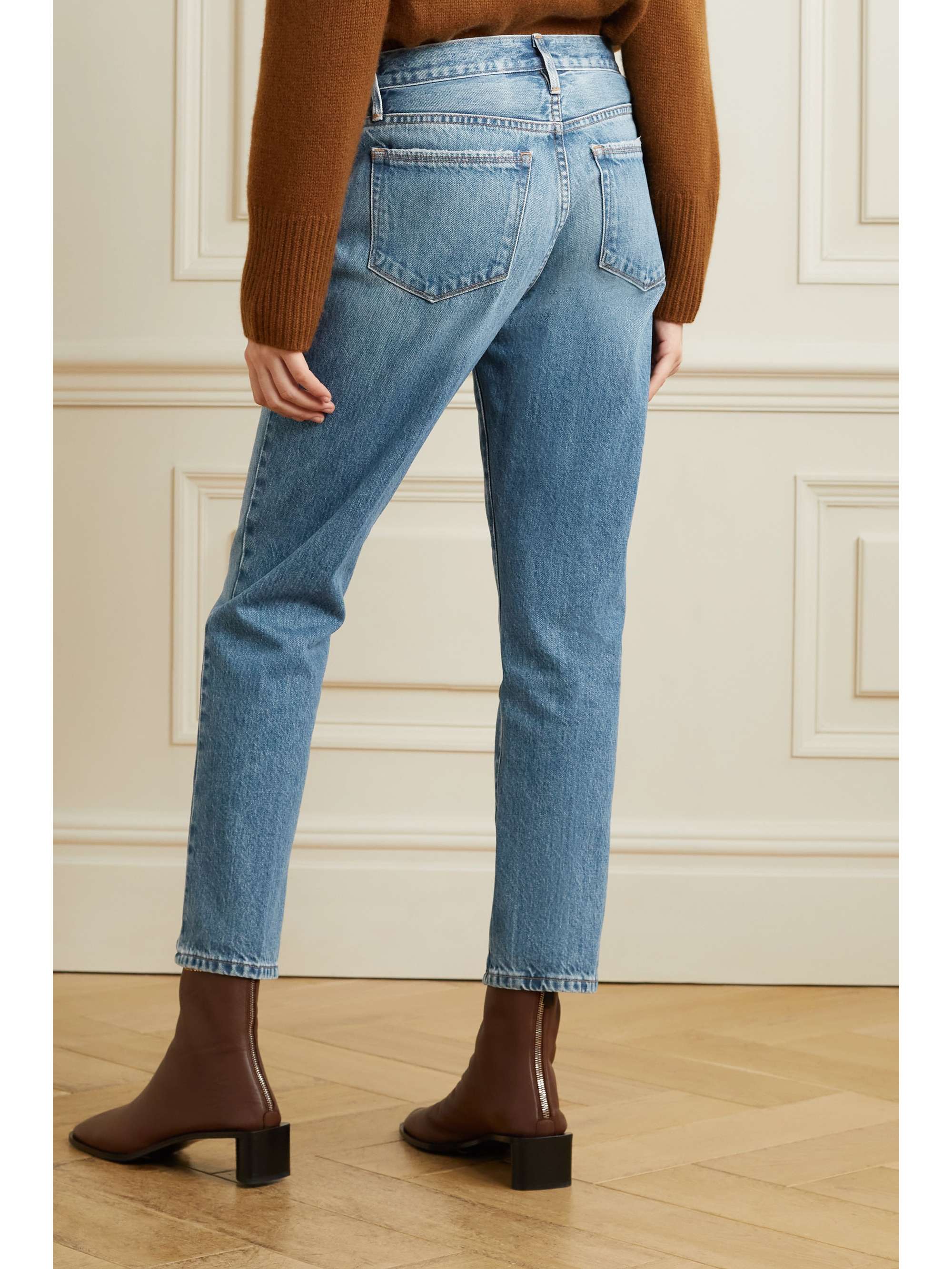 FRAME Le Noveau midrise straightleg jeans NETAPORTER